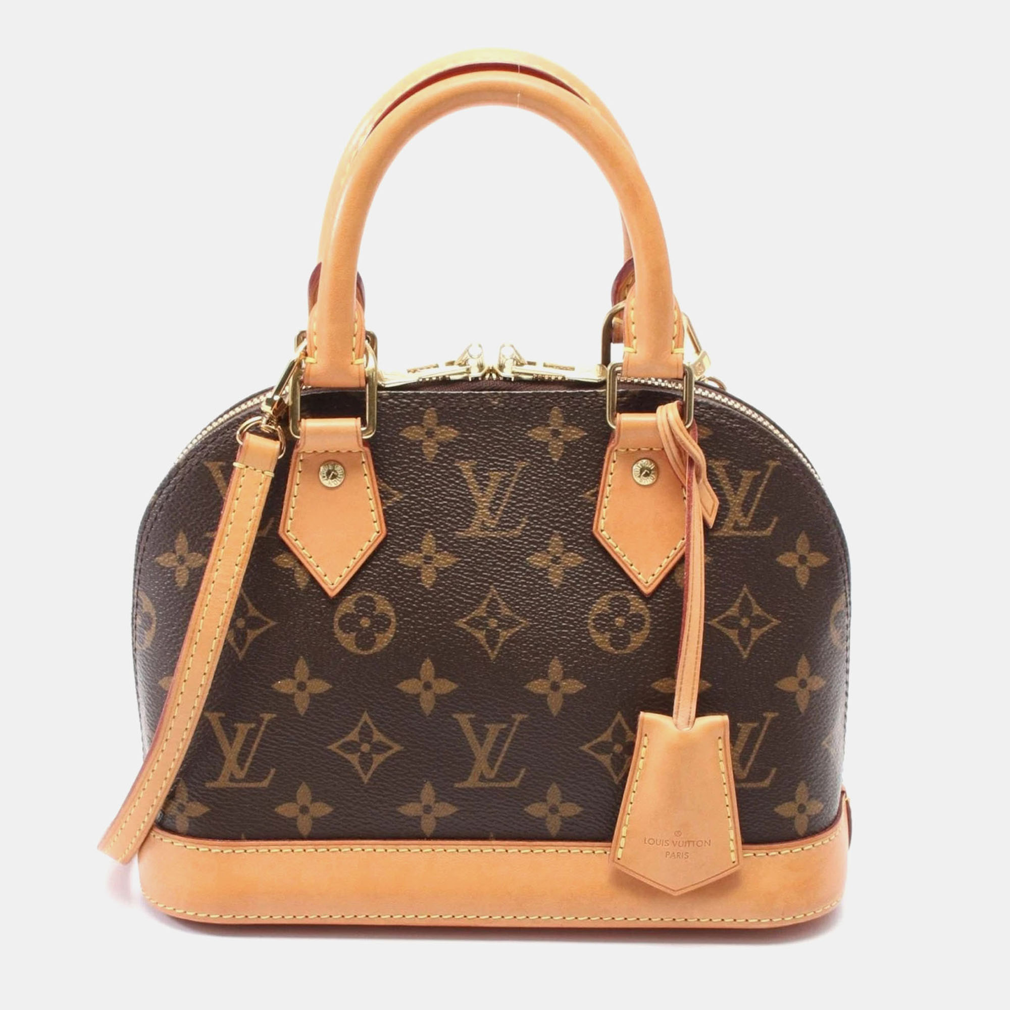 

Louis Vuitton Alma Bb 2Way Hand Crossbody Bag Monogram Leather Brown