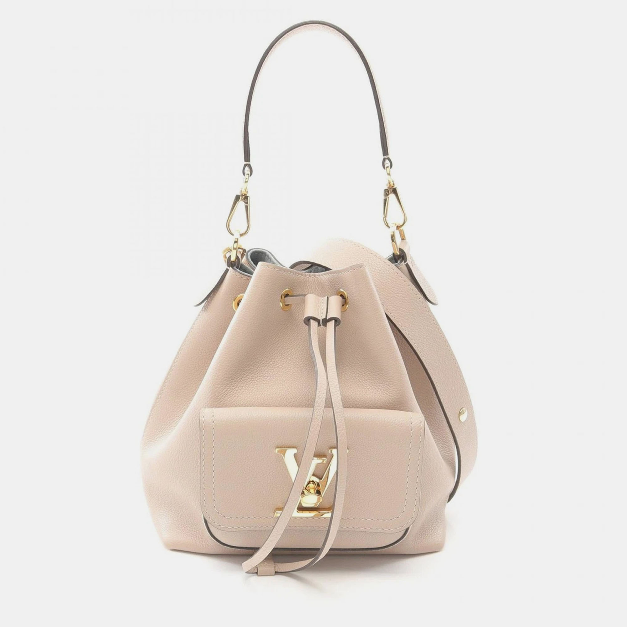 

Louis Vuitton Lock Me Bucket Nv Greige 2Way Handbag Leather Beige Lv