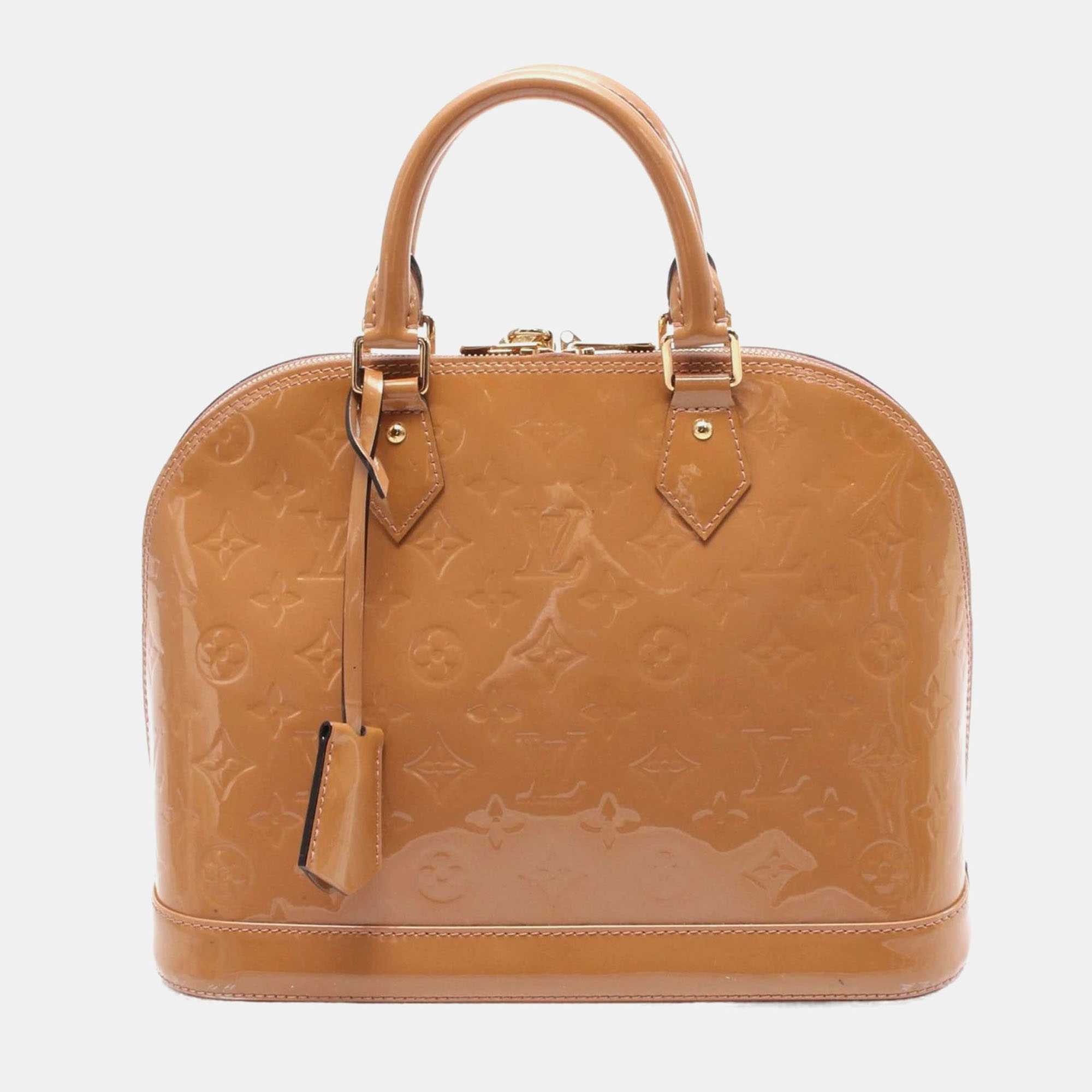 

Louis Vuitton Alma Pm Handbag Vernis Leather Beige Poudre Lv