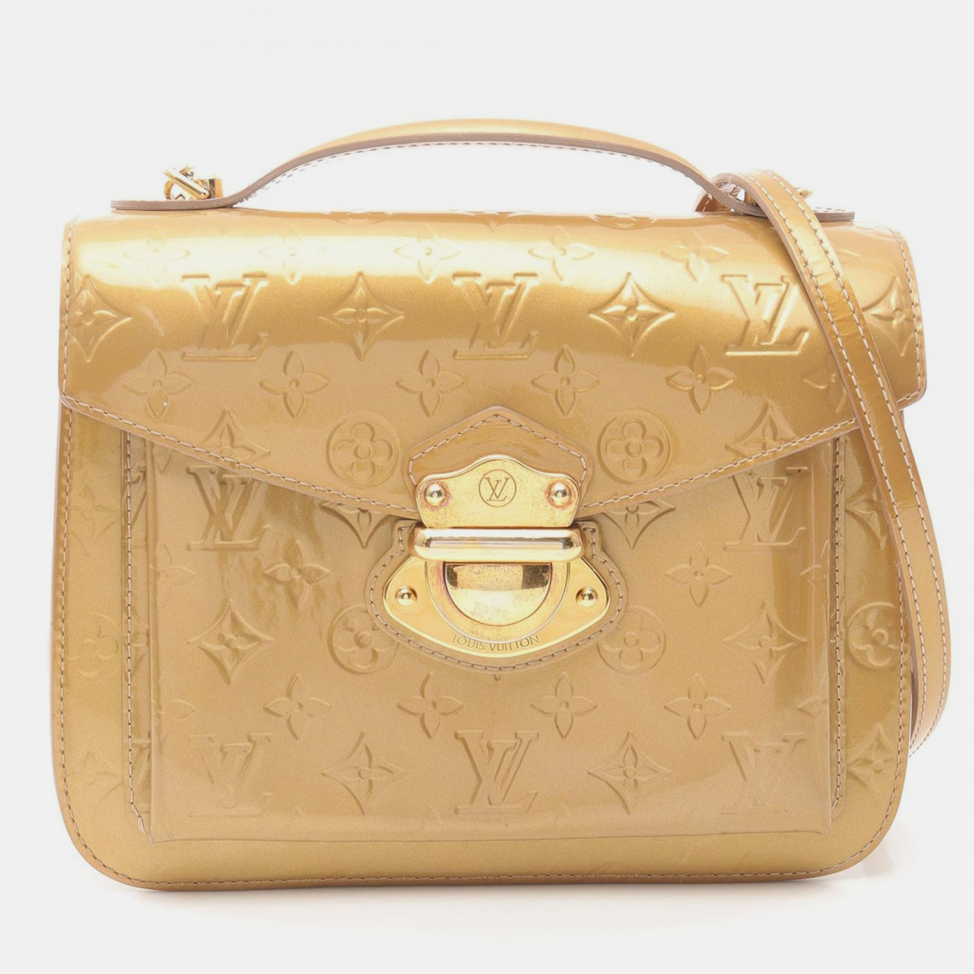 

Louis Vuitton Mirada 2Way Shoulder Handbag Vernis Leather Beige Lv