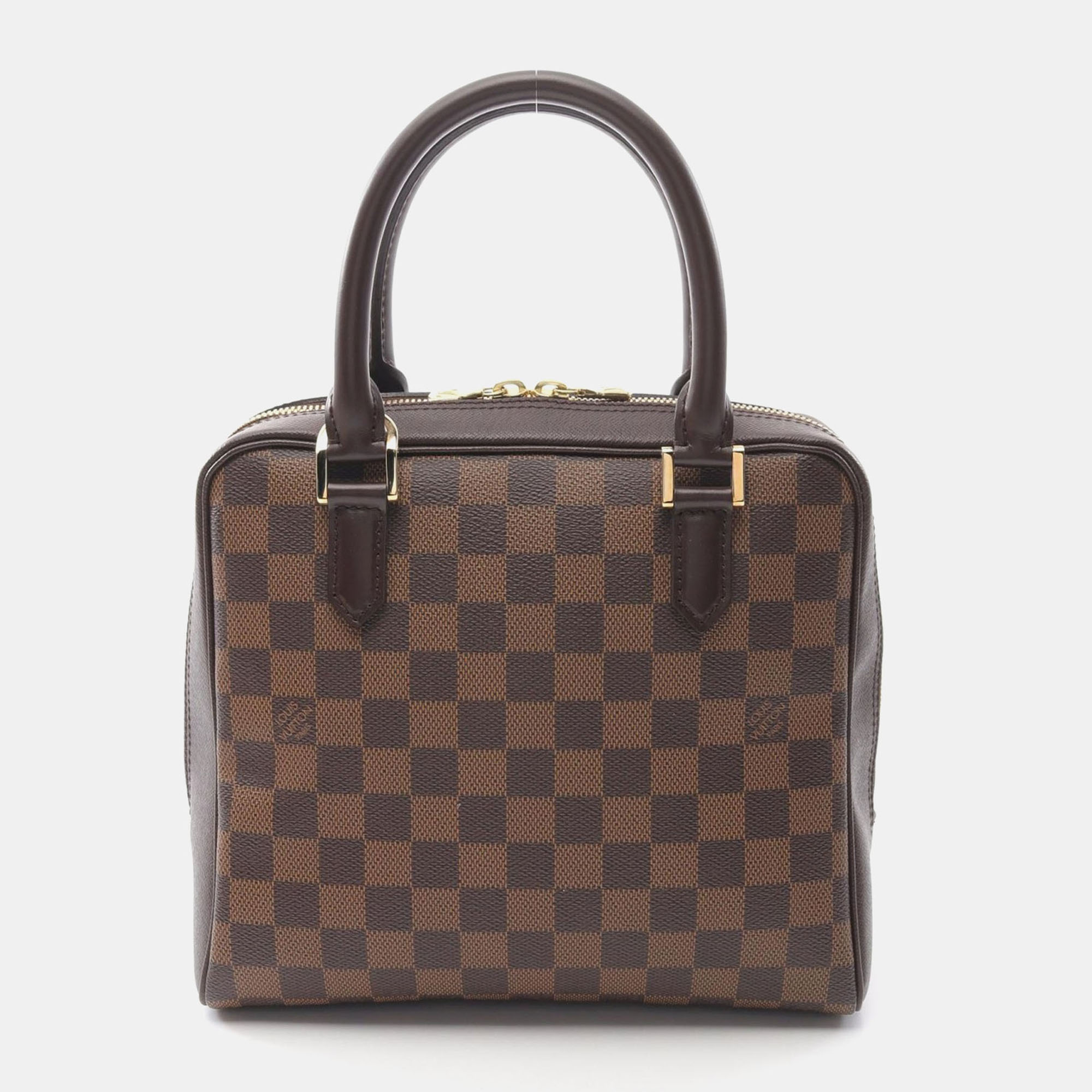 

Louis Vuitton Brera Hand Bag Damier Canvas Leather Brown Ebene Lv