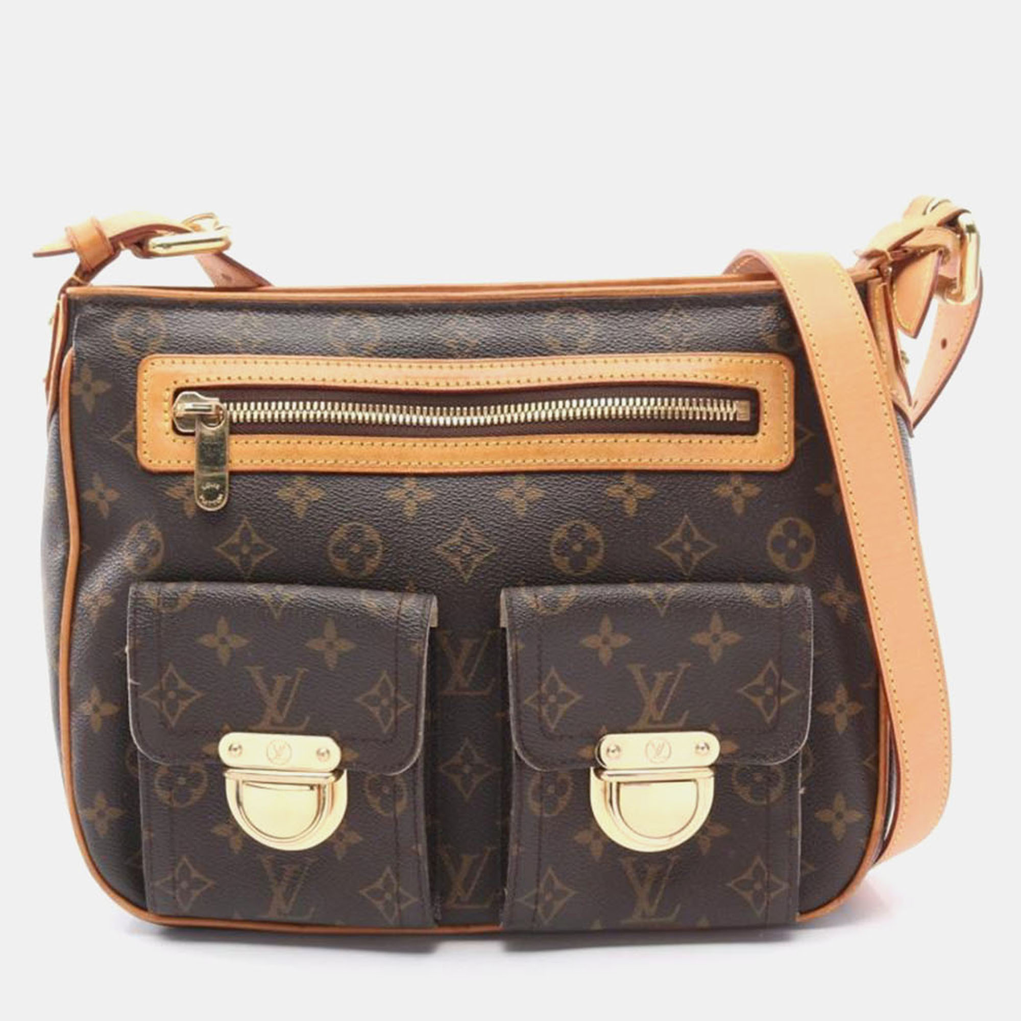 

Louis Vuitton Hudson Gm Shoulder Bag Monogram Canvas Leather Brown