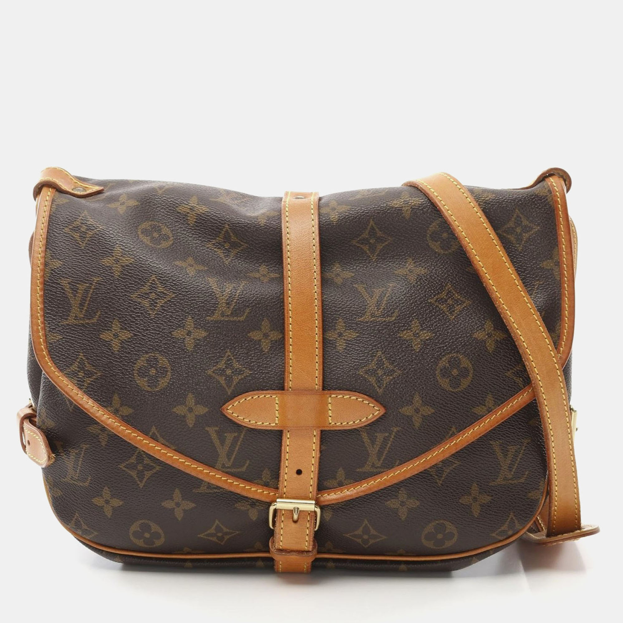 

Louis Vuitton Saumur 30 Shoulder Crossbody Bag Monogram Leather Brown
