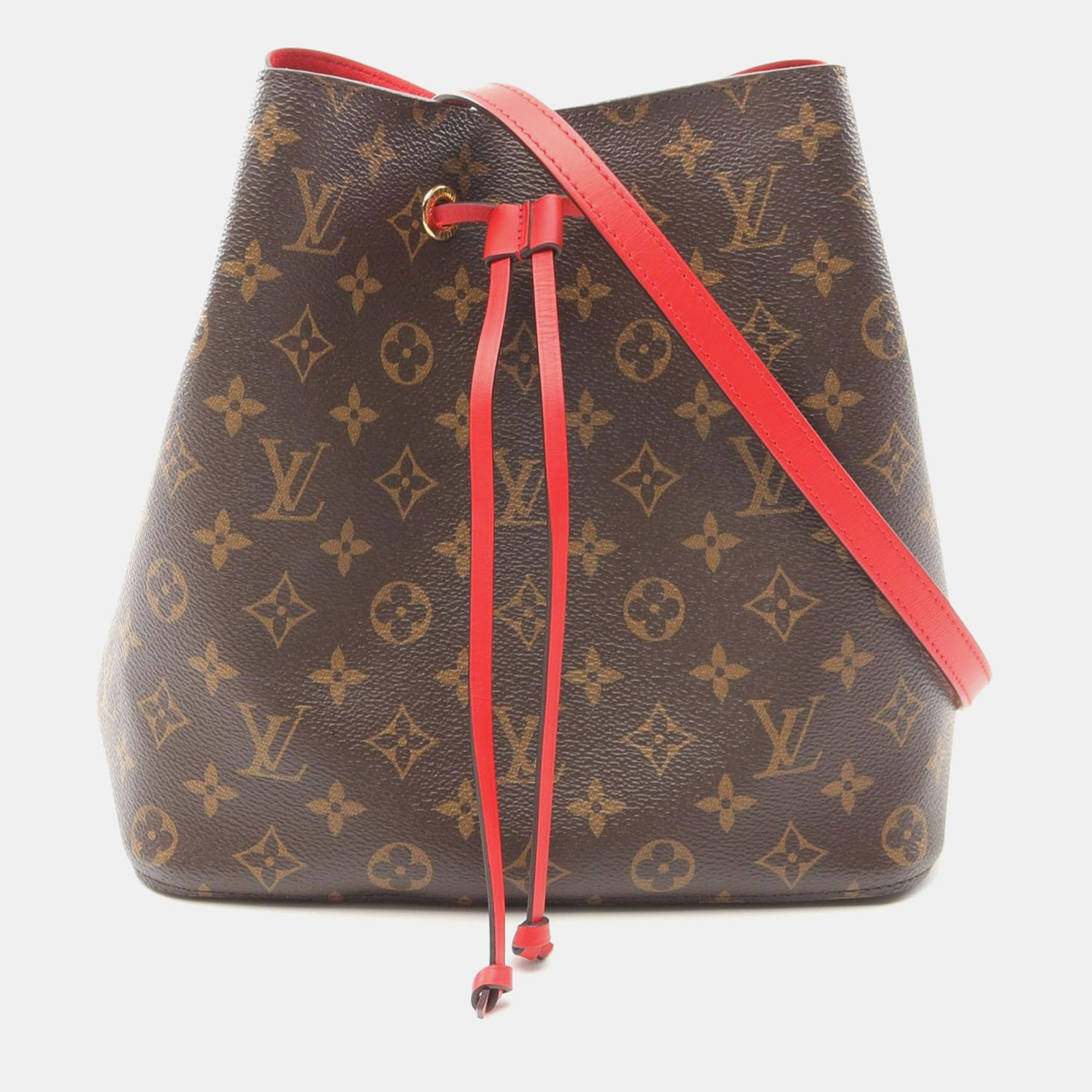 

Louis Vuitton Neonoe Shoulder Bag Monogram Brown Red Lv