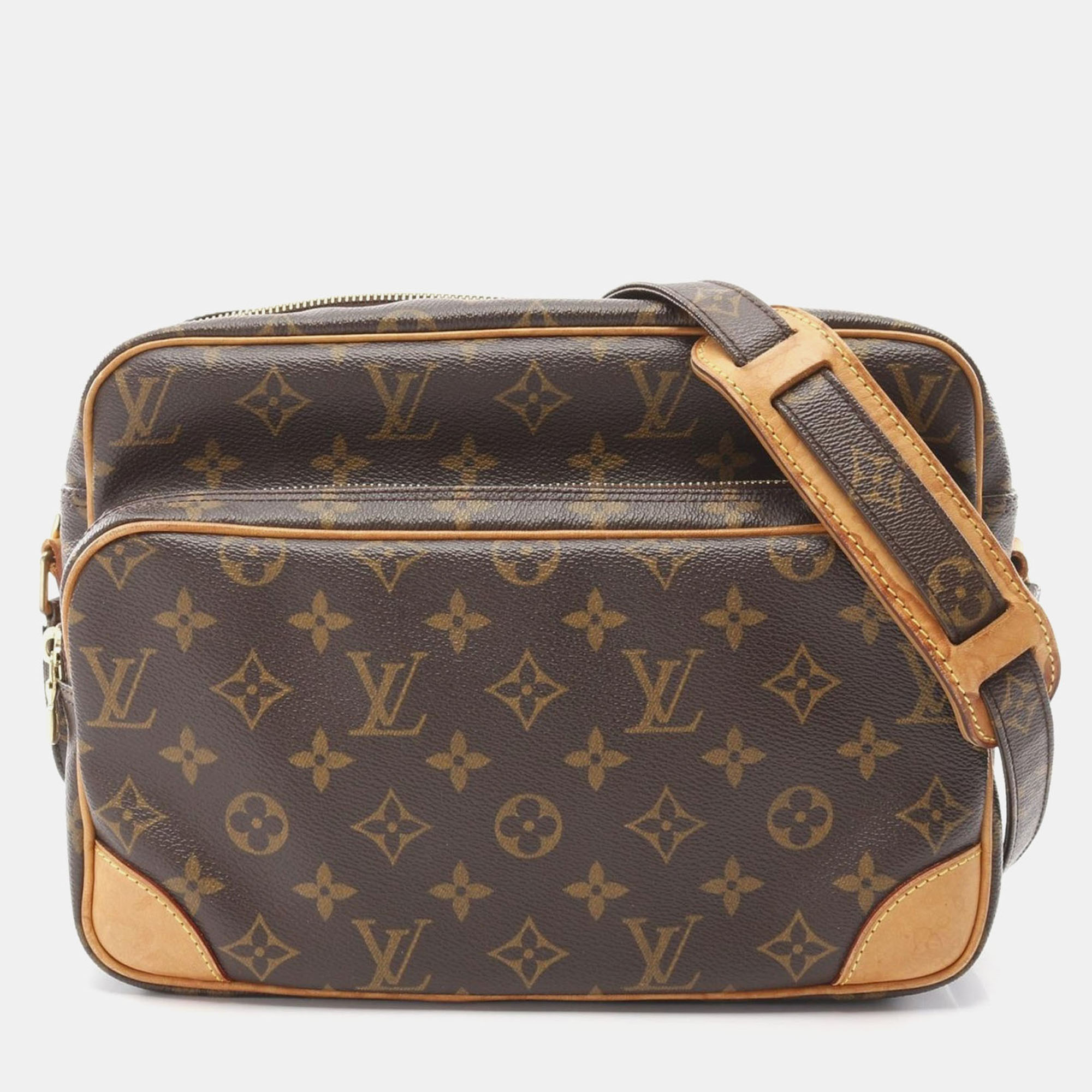 

Louis Vuitton Nile Shoulder Crossbody Bag Monogram Leather Brown Lv