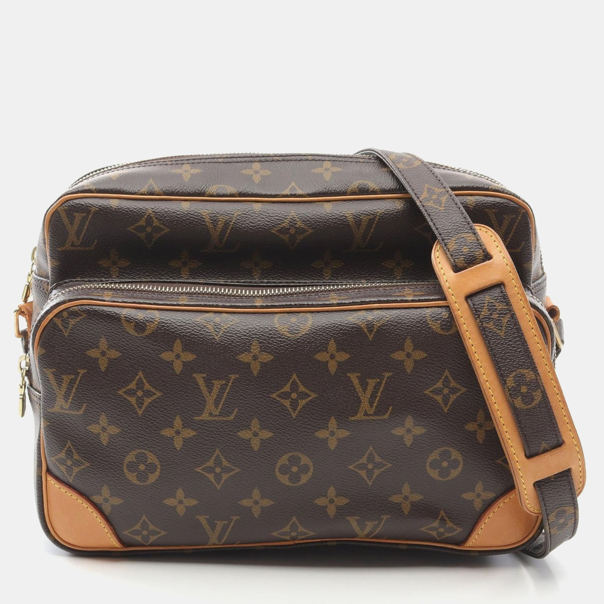 

Louis Vuitton Nile Monogram Shoulder Bag Monogram Pvc Canvas Leather Lv, Brown