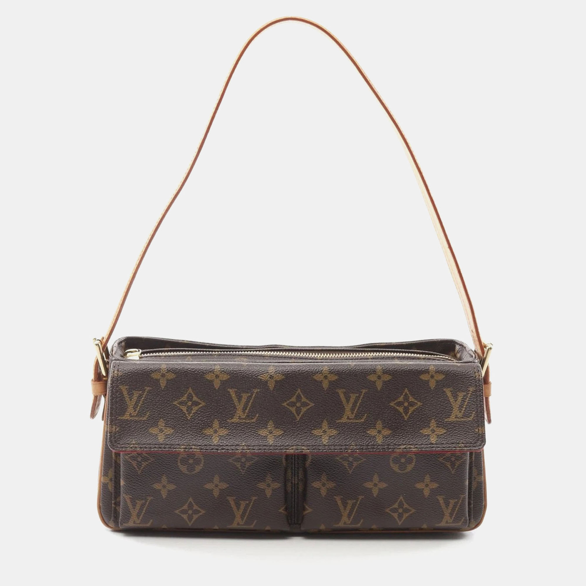 

Louis Vuitton Vivacite Mm Shoulder Bag Monogram Leather Brown Lv