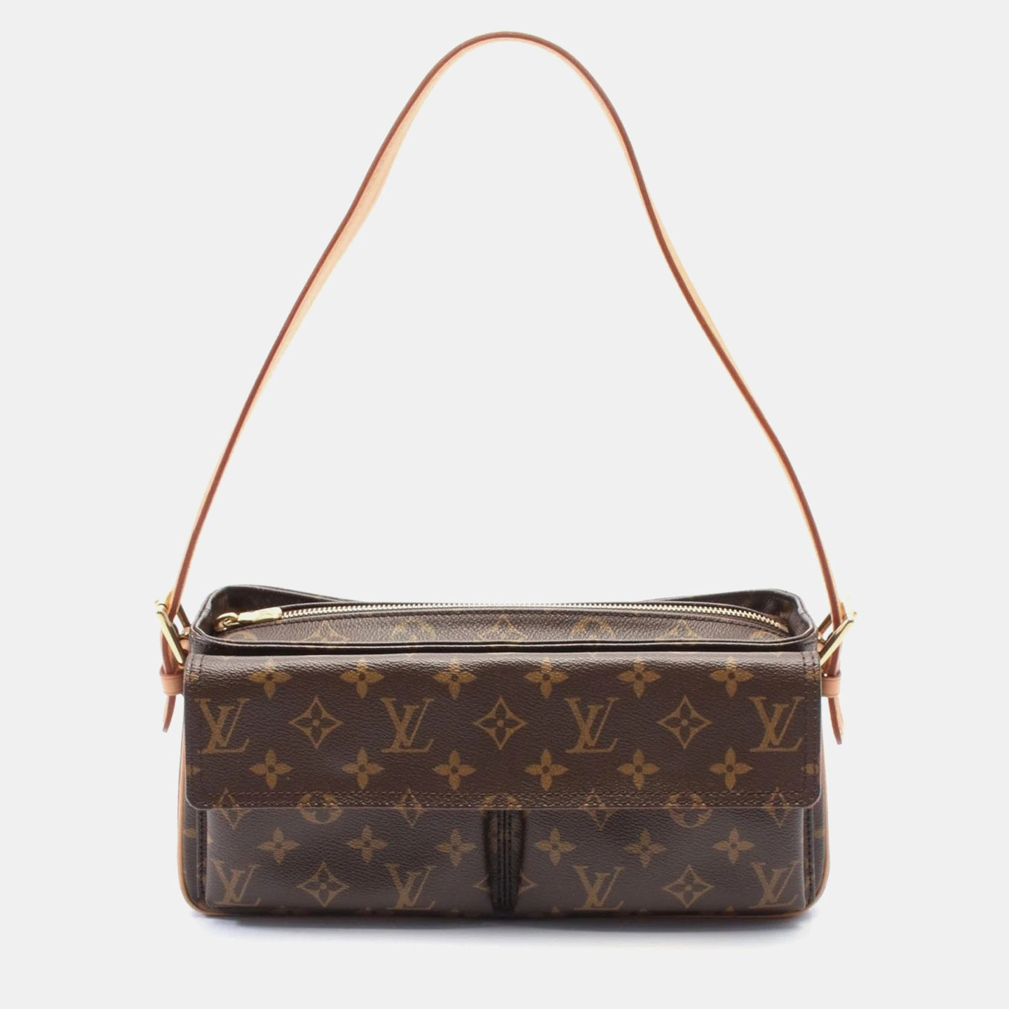 

Louis Vuitton Vivacite Mm Shoulder Bag Monogram Leather Brown Lv