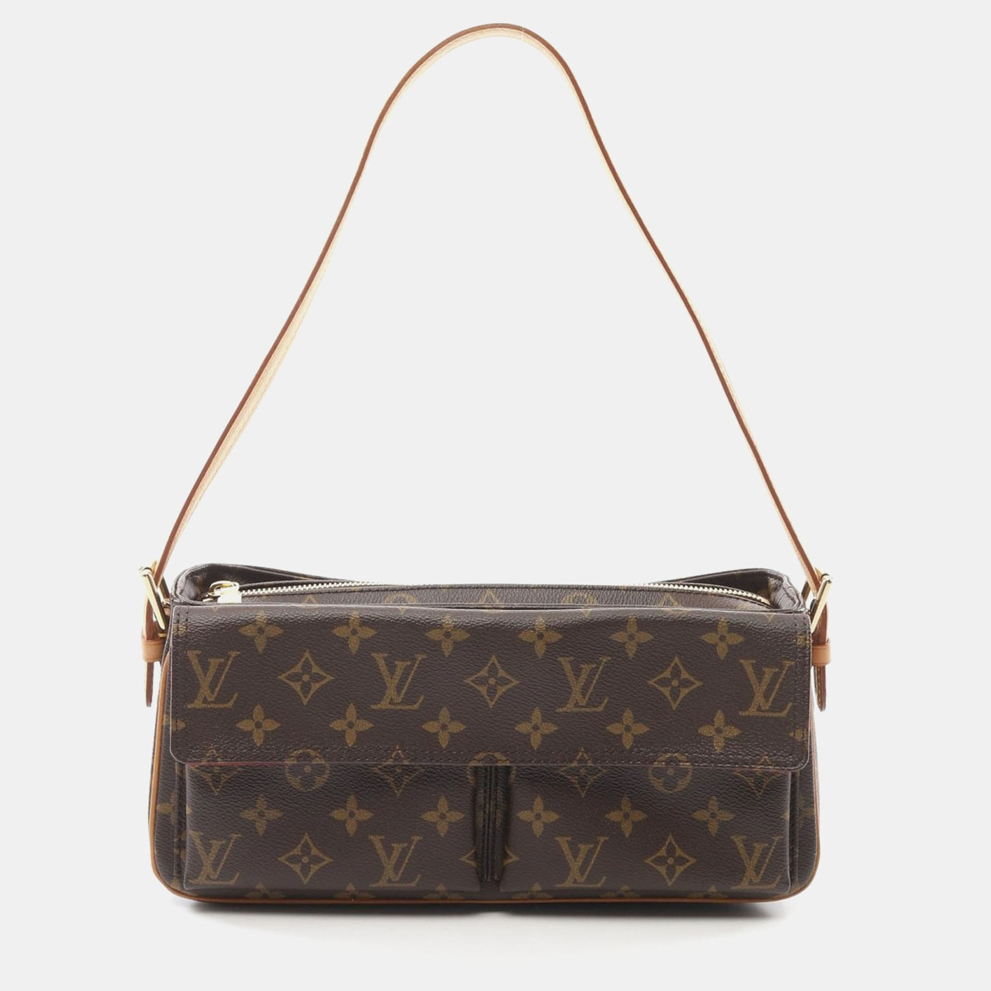 

Louis Vuitton Vivacite Mm Shoulder Bag Monogram Leather Brown Lv