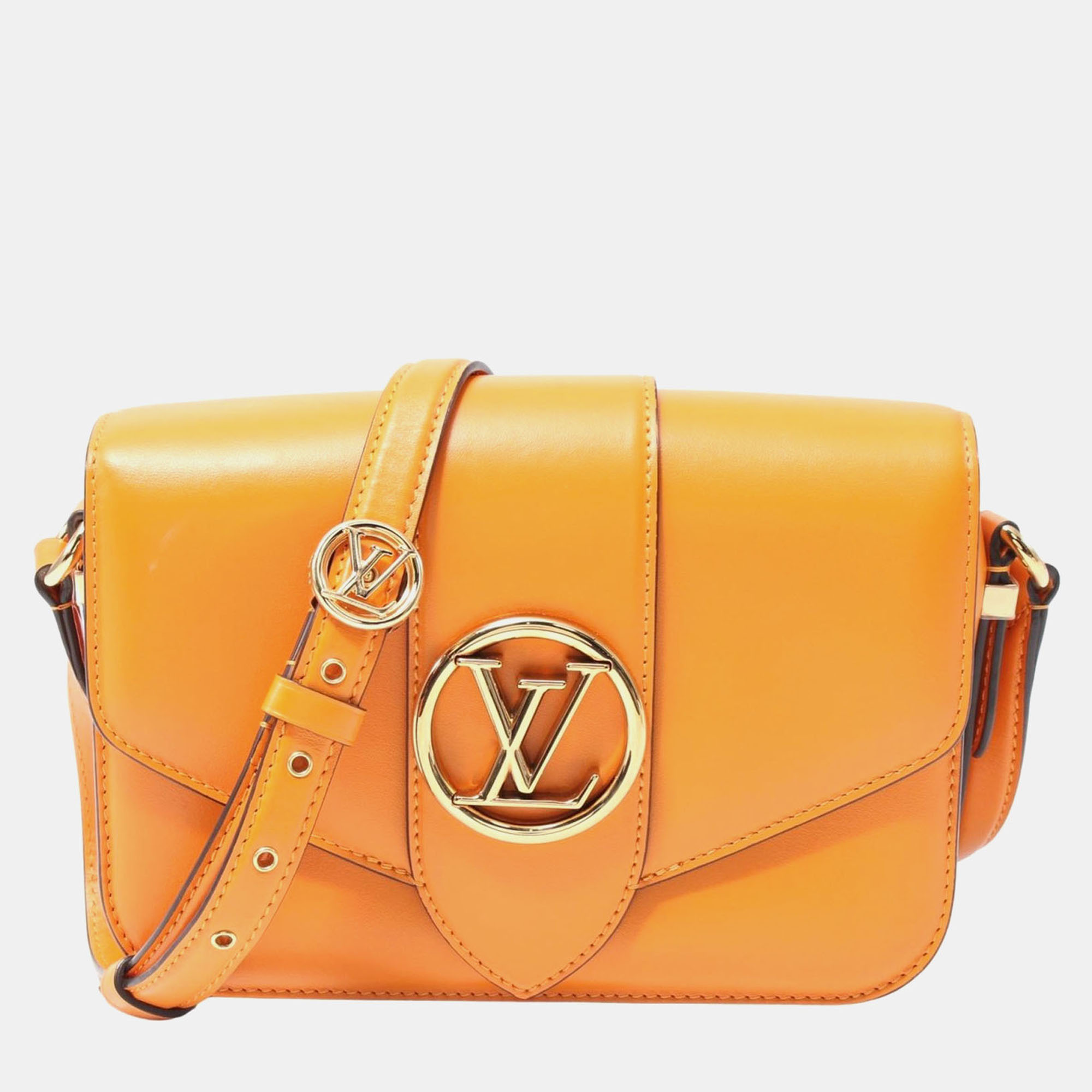

Louis Vuitton Orange Leather Pont Neuf Shoulder Bag