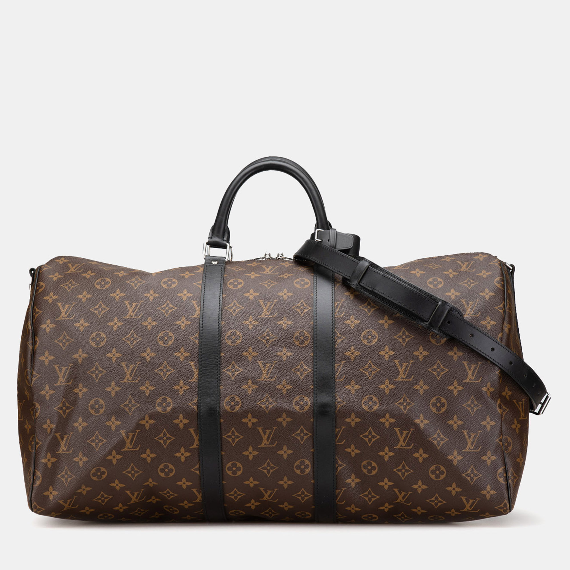 

Louis Vuitton Brown Monogram Macassar Keepall Bandouliere 55