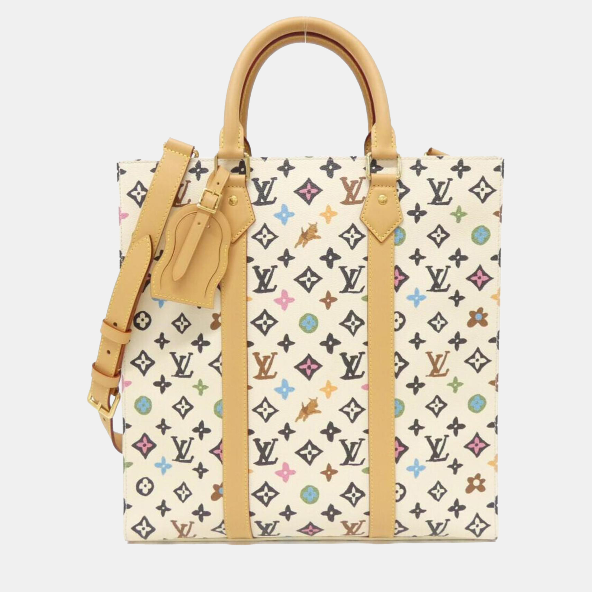 

Louis Vuitton Monogram Craggy Sac Plat Handbag, White