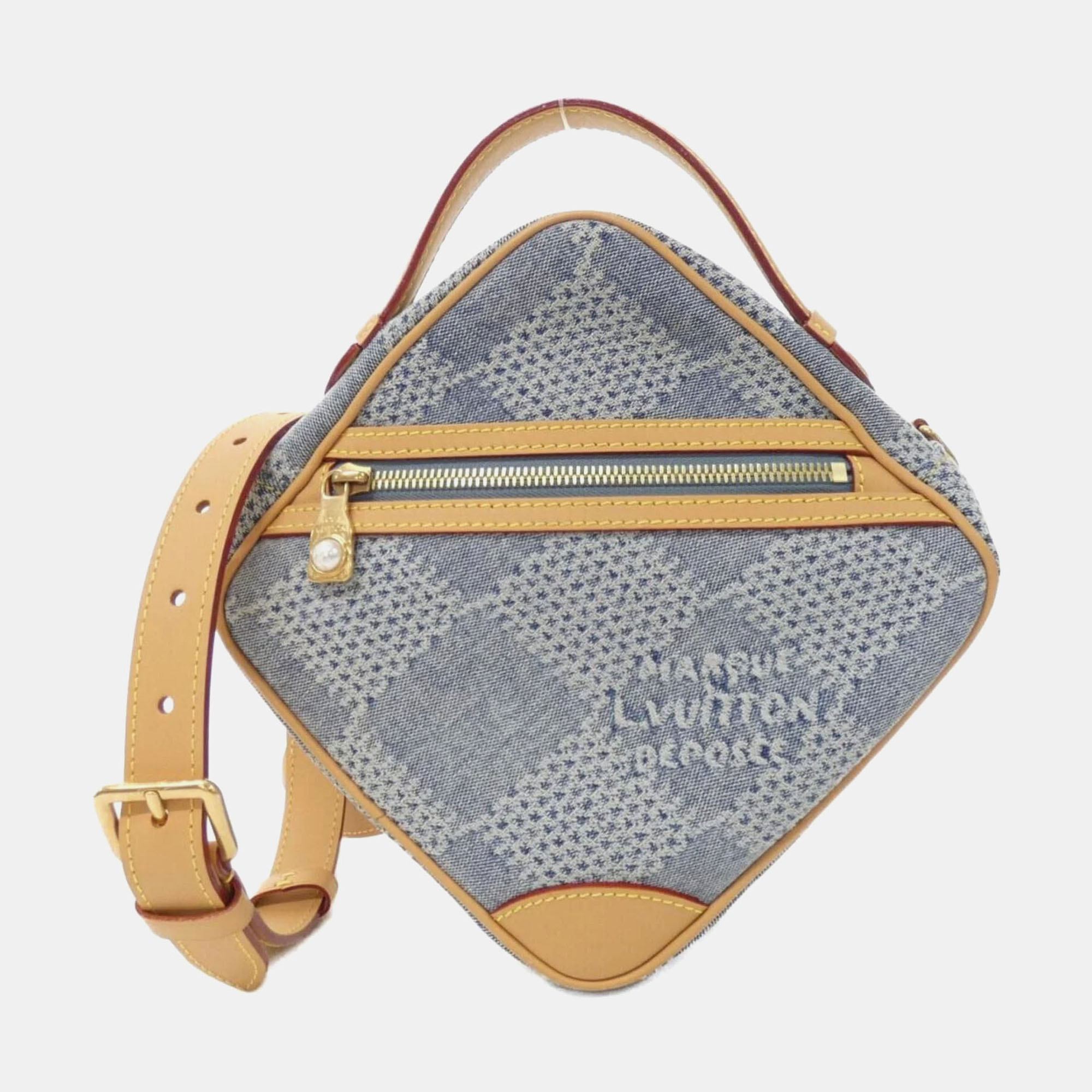 

Louis Vuitton Damier Denim 3D Chess Messenger Shoulder Bag, Blue