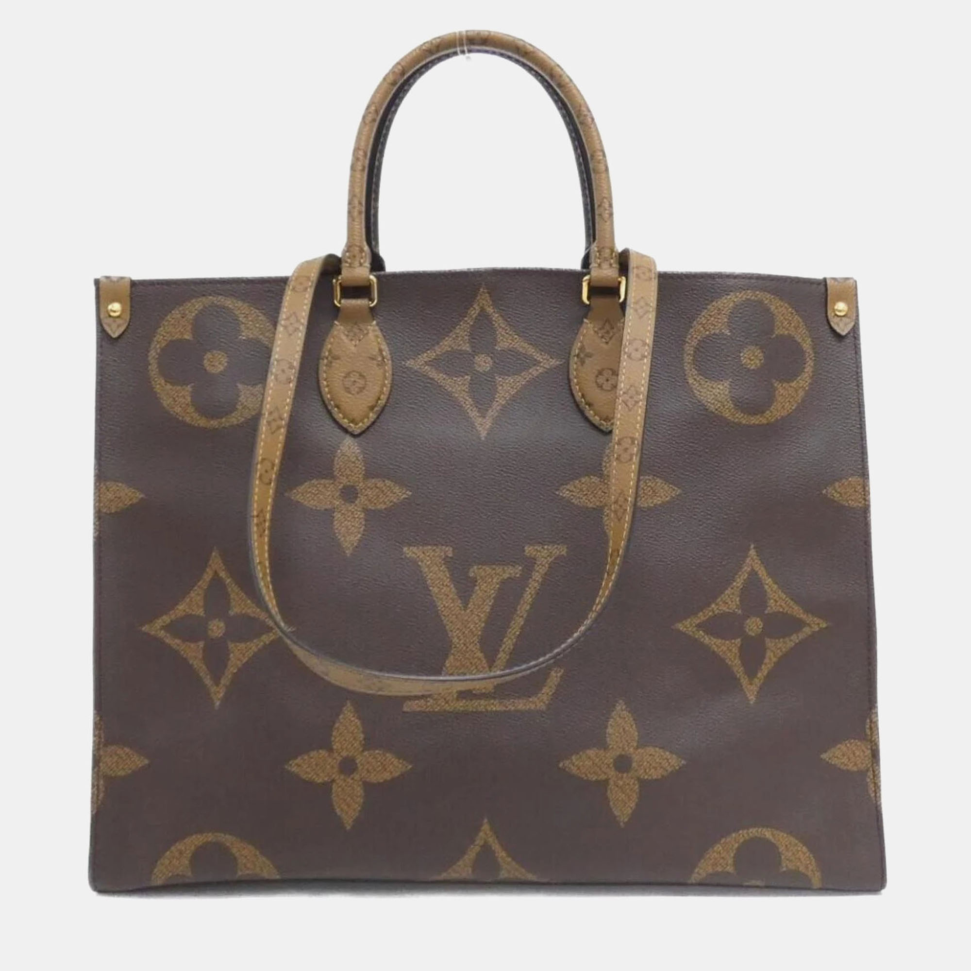 

Louis Vuitton Monogram Giant On-The-Go Gm Handbag, Brown