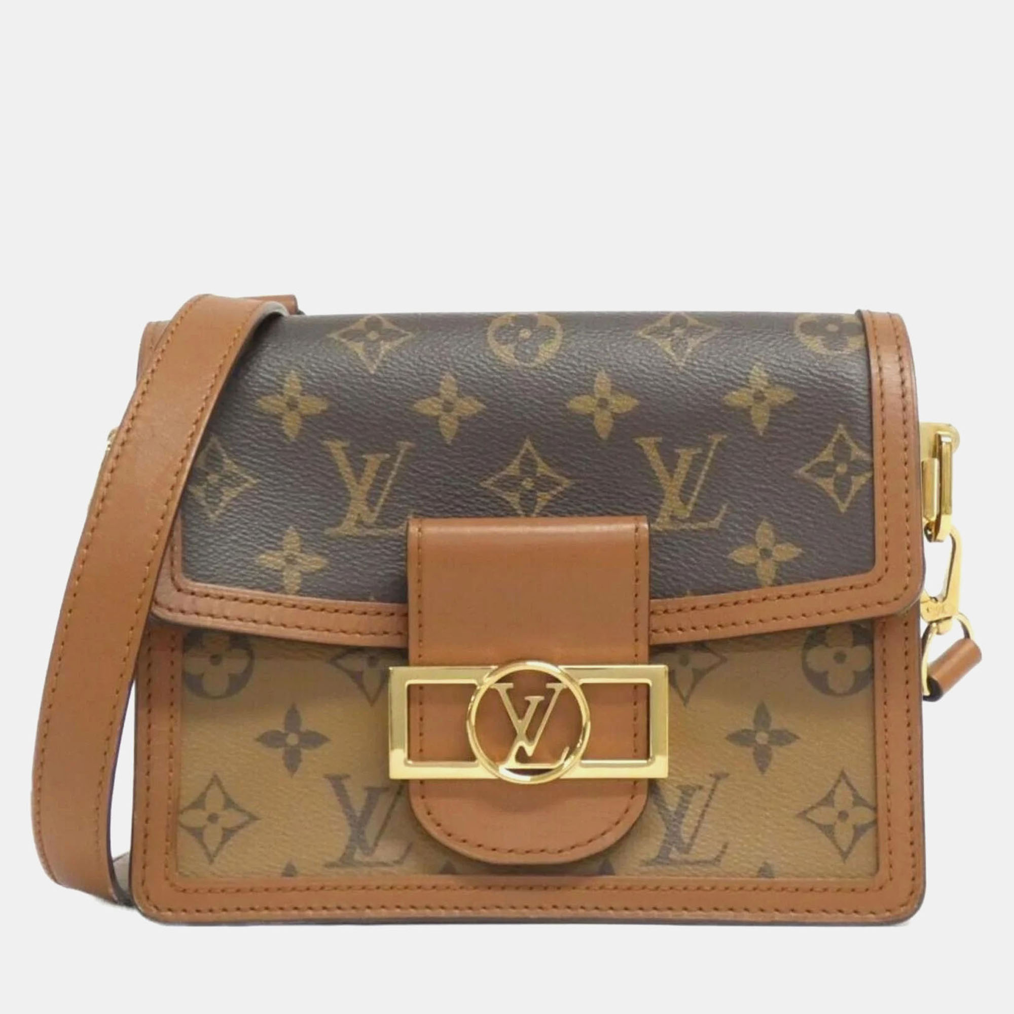 

Louis Vuitton Monogram Reverse Dauphine Mini Shoulder Bag, Brown