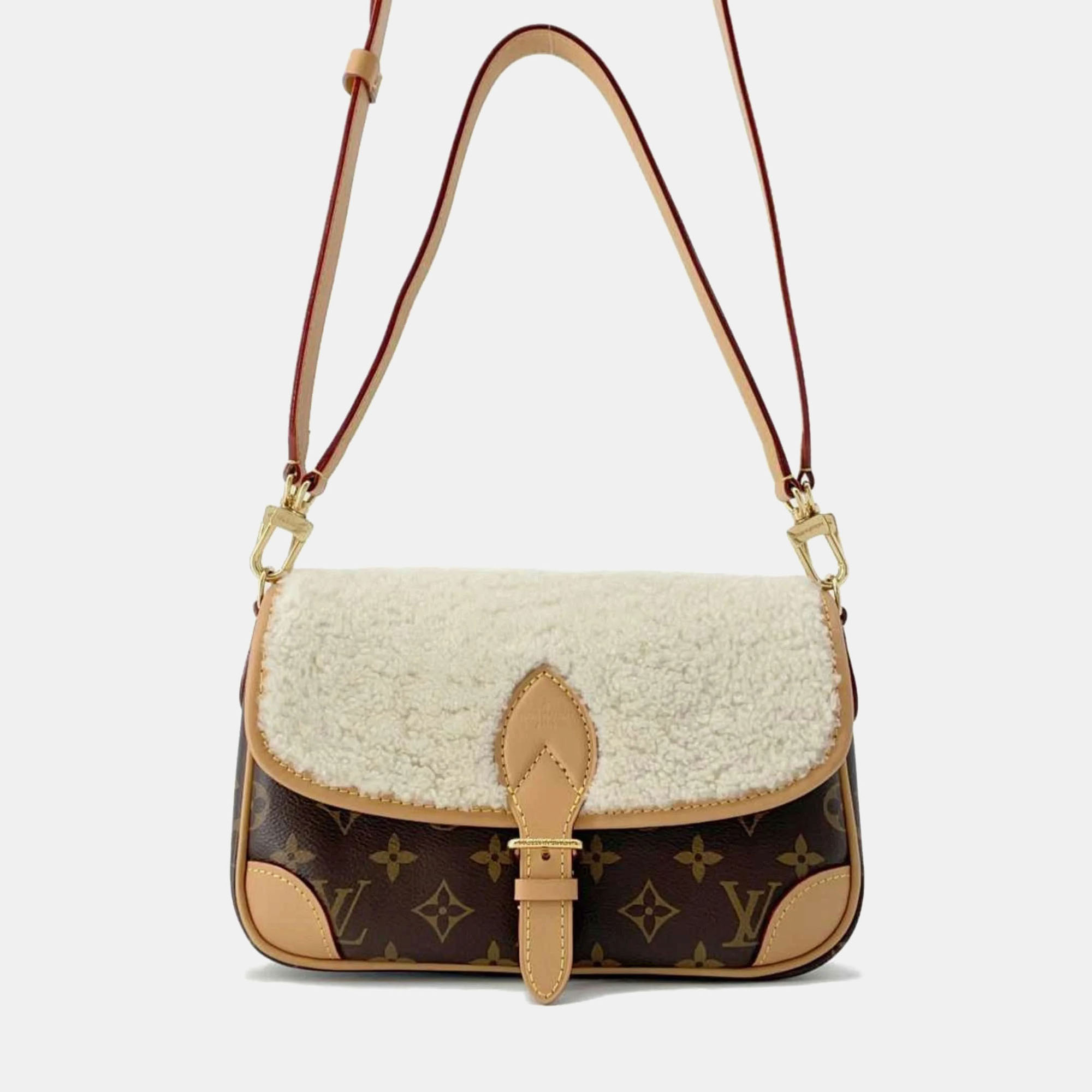 

Louis Vuitton Shoulder Bag Monogram Shearling Diane Nm Pm, Brown