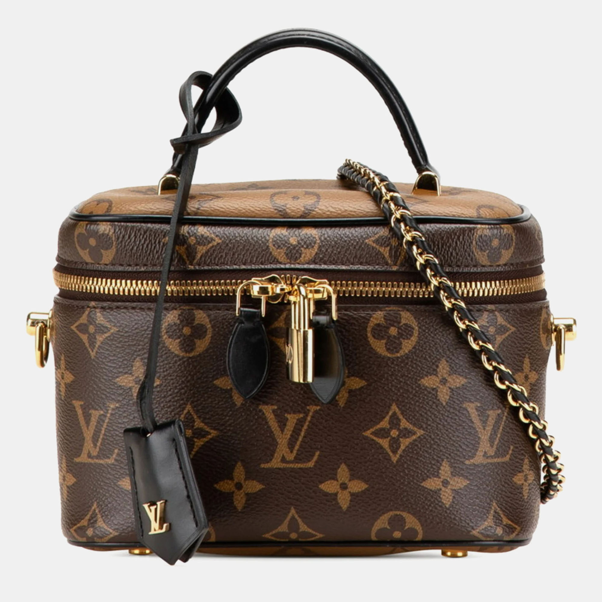 

Louis Vuitton Monogram Vanity Nv Pm Bag Shoulder Brown Pvc Leather