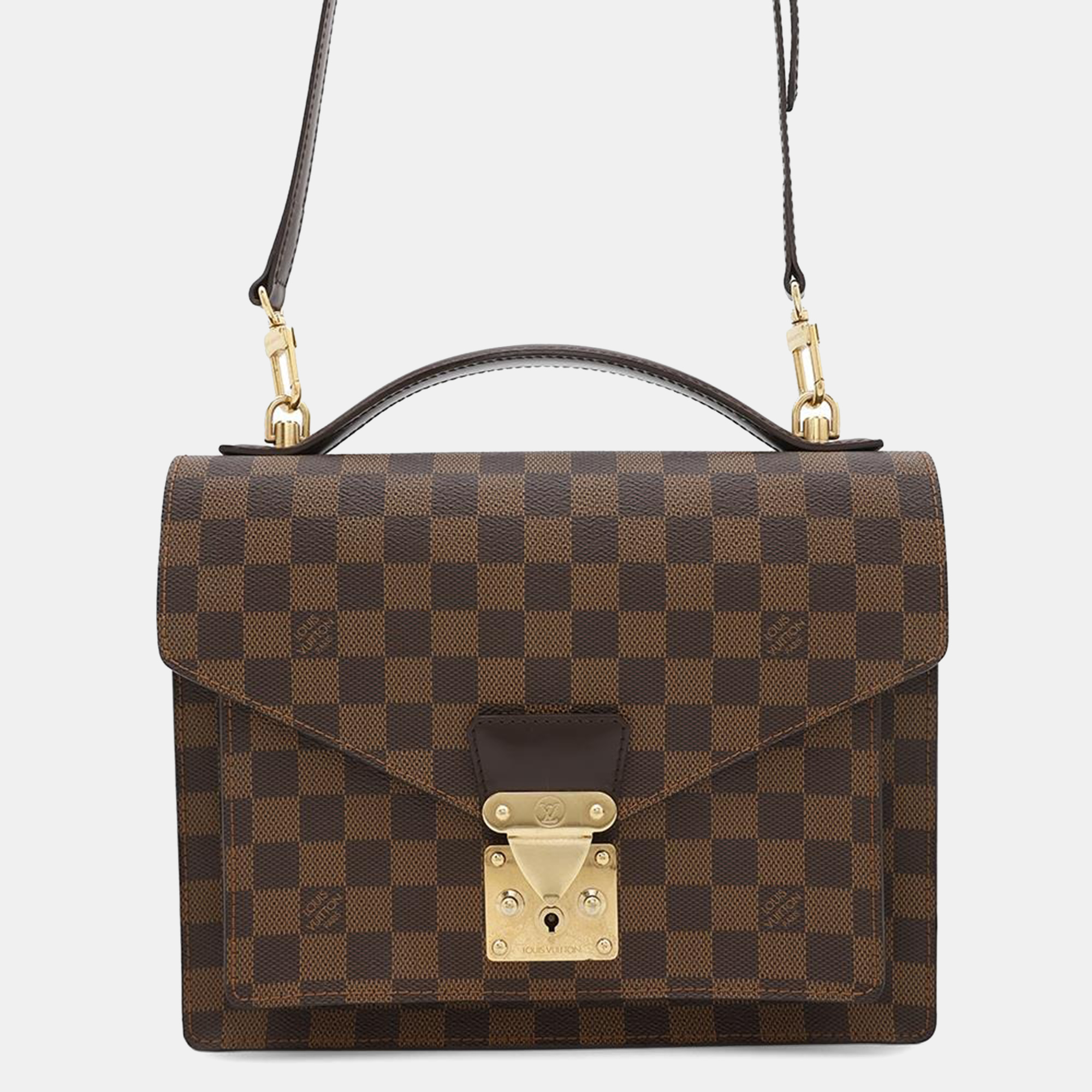 

Louis Vuitton Red Damier Ebene Canvas Monceau Spo