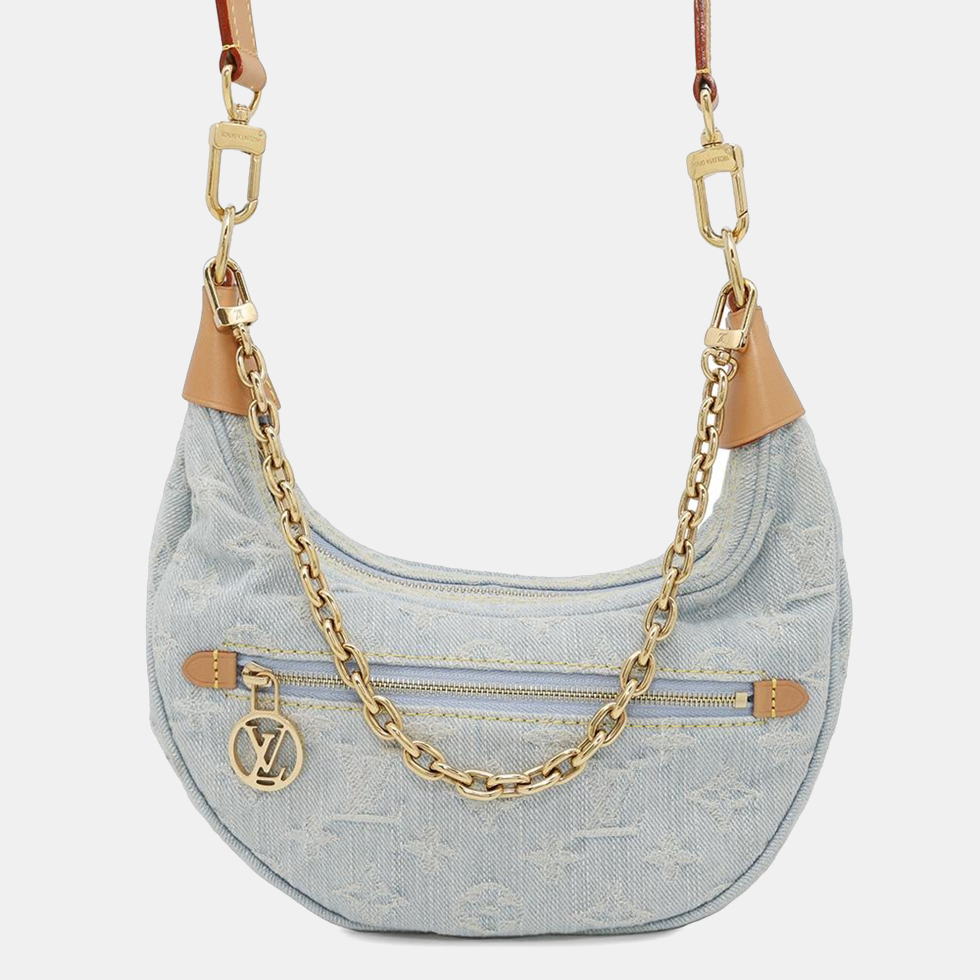 

Louis Vuitton Light Blue Monogram Denim Loop Shoulder Bag