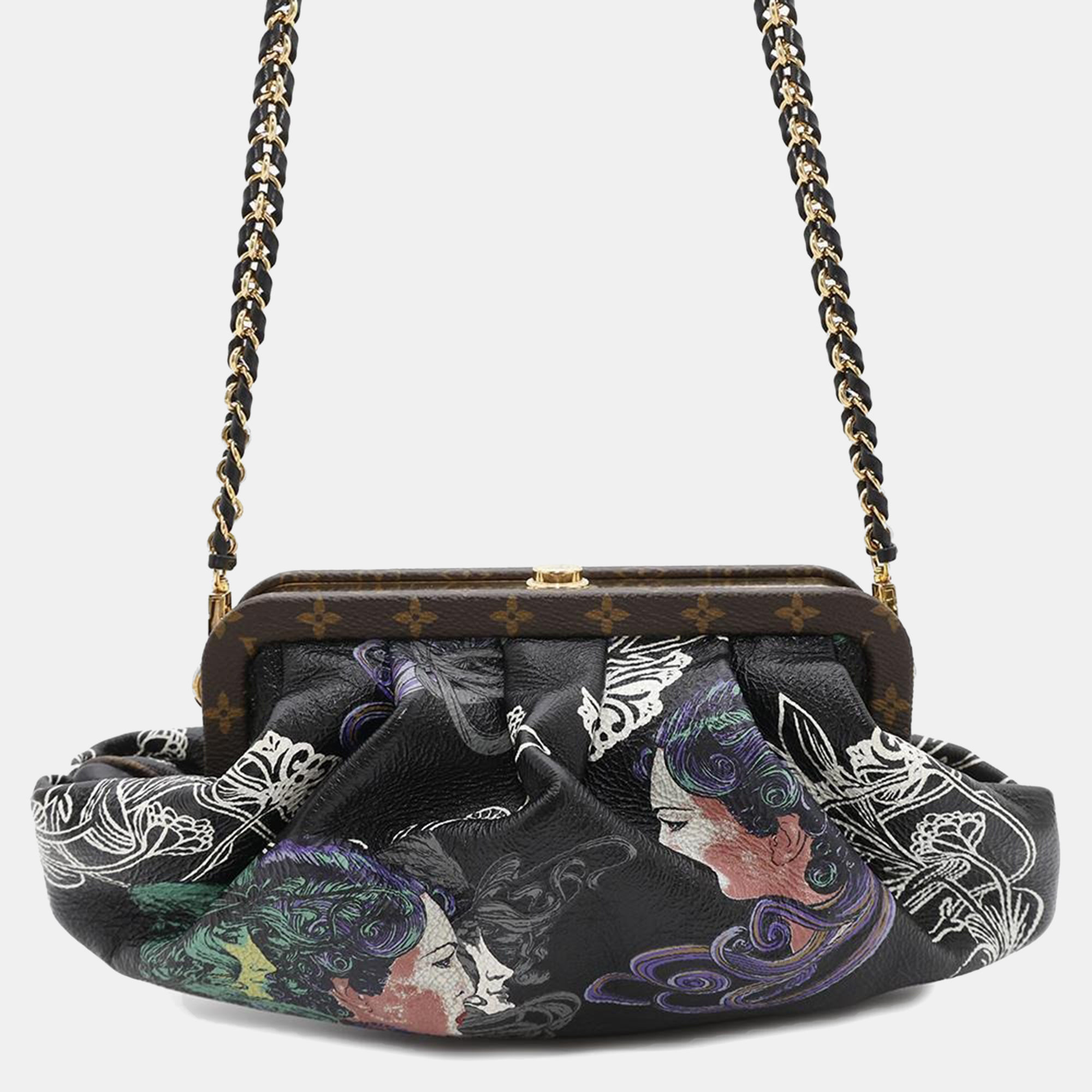 

Louis Vuitton Bruschko Ew Noir Monogram Art Deco Coin Spyre, Black