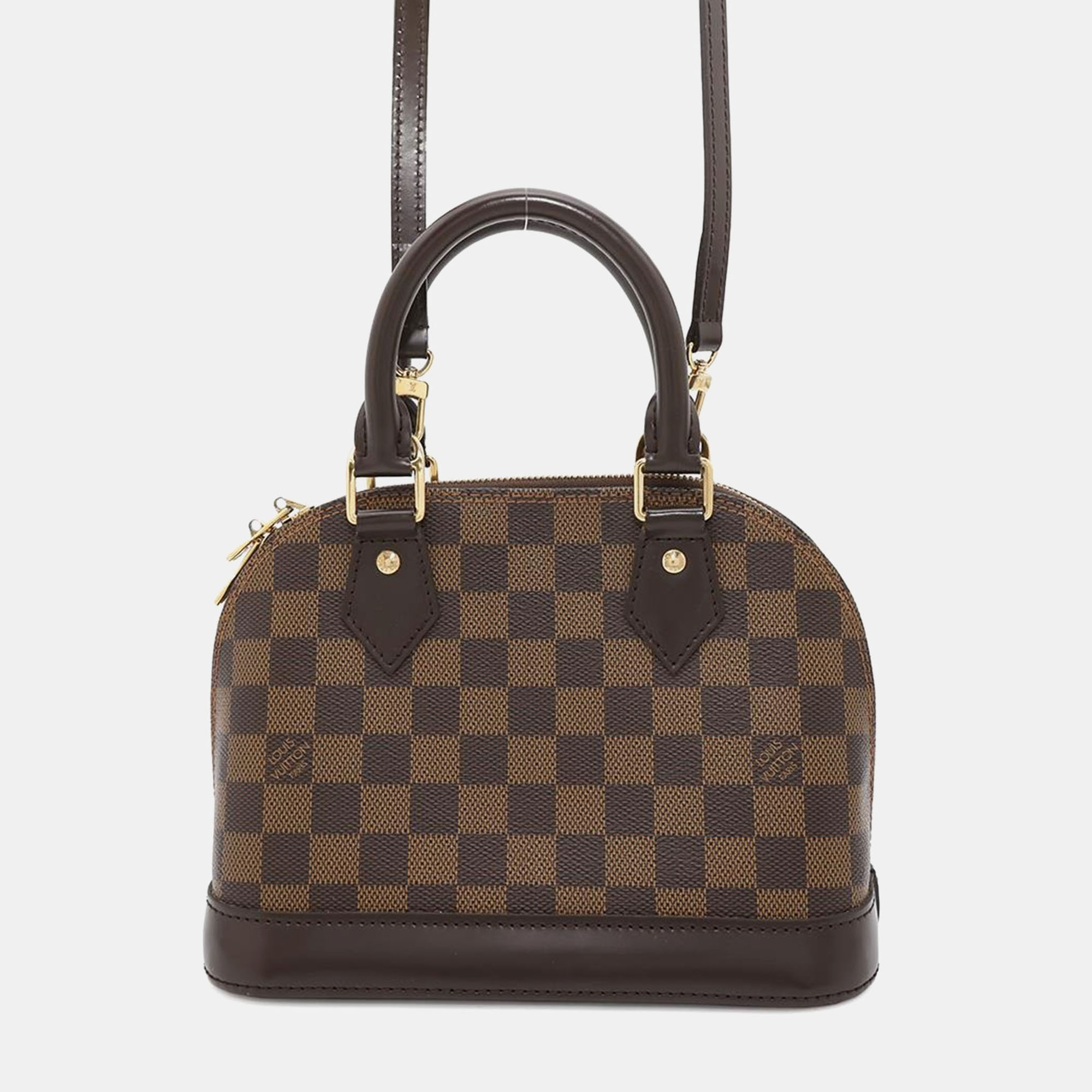 

Louis Vuitton Alma Red Damier Ebene Canvas Size Bb, Brown