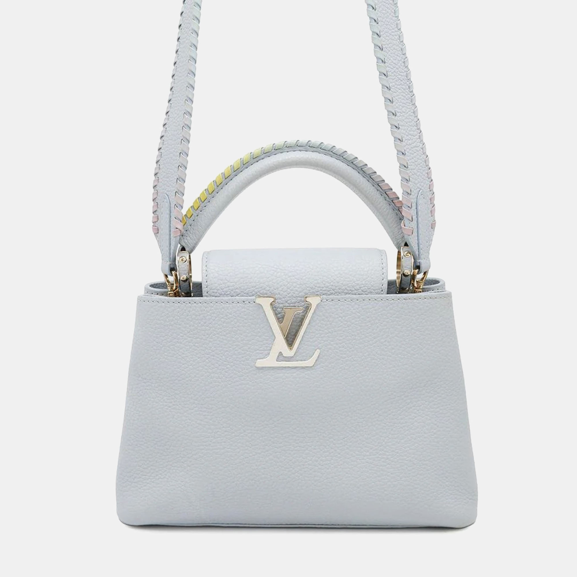 

Louis Vuitton Light Blue Taurillon Leather BB Capucines Shoulder Bag