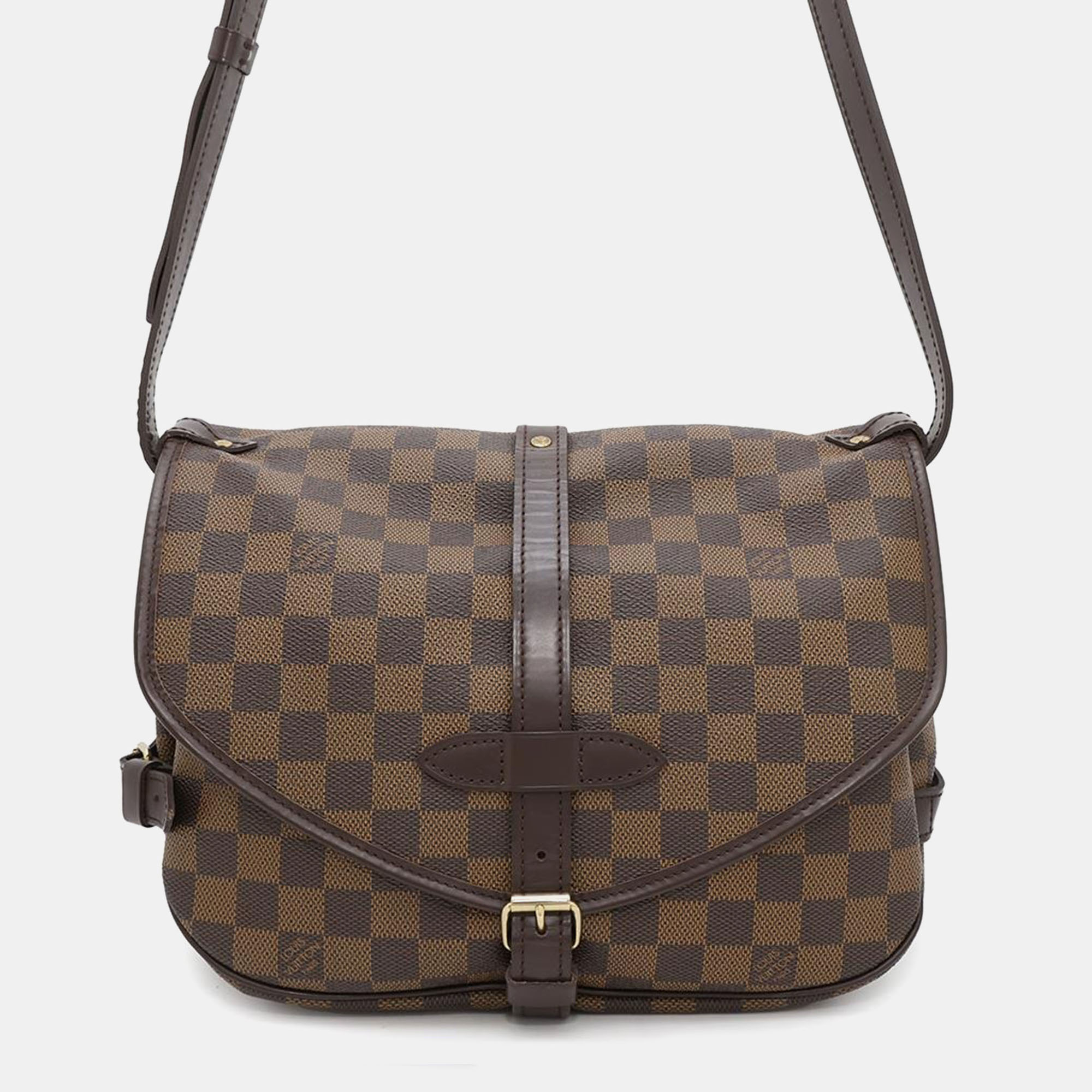 

Louis Vuitton Saumur Spo Red Damier Ebene Canvas Size, Brown