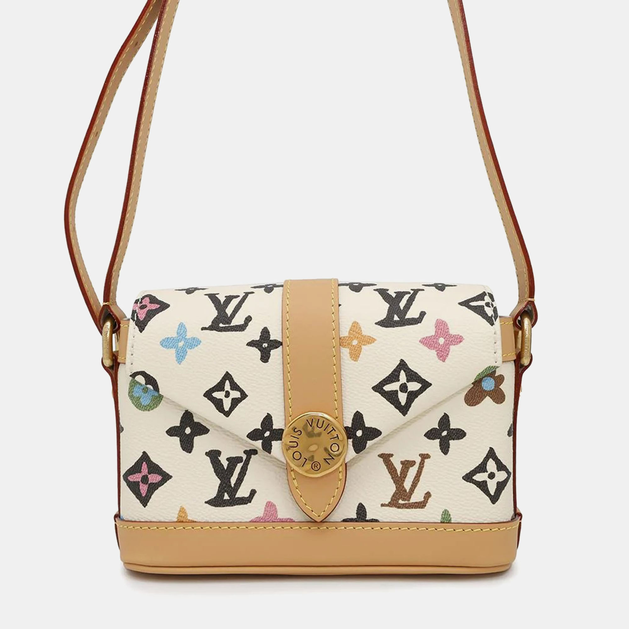 

Louis Vuitton Envelope Wearable Wallet Vanilla Monogram Craggy, White