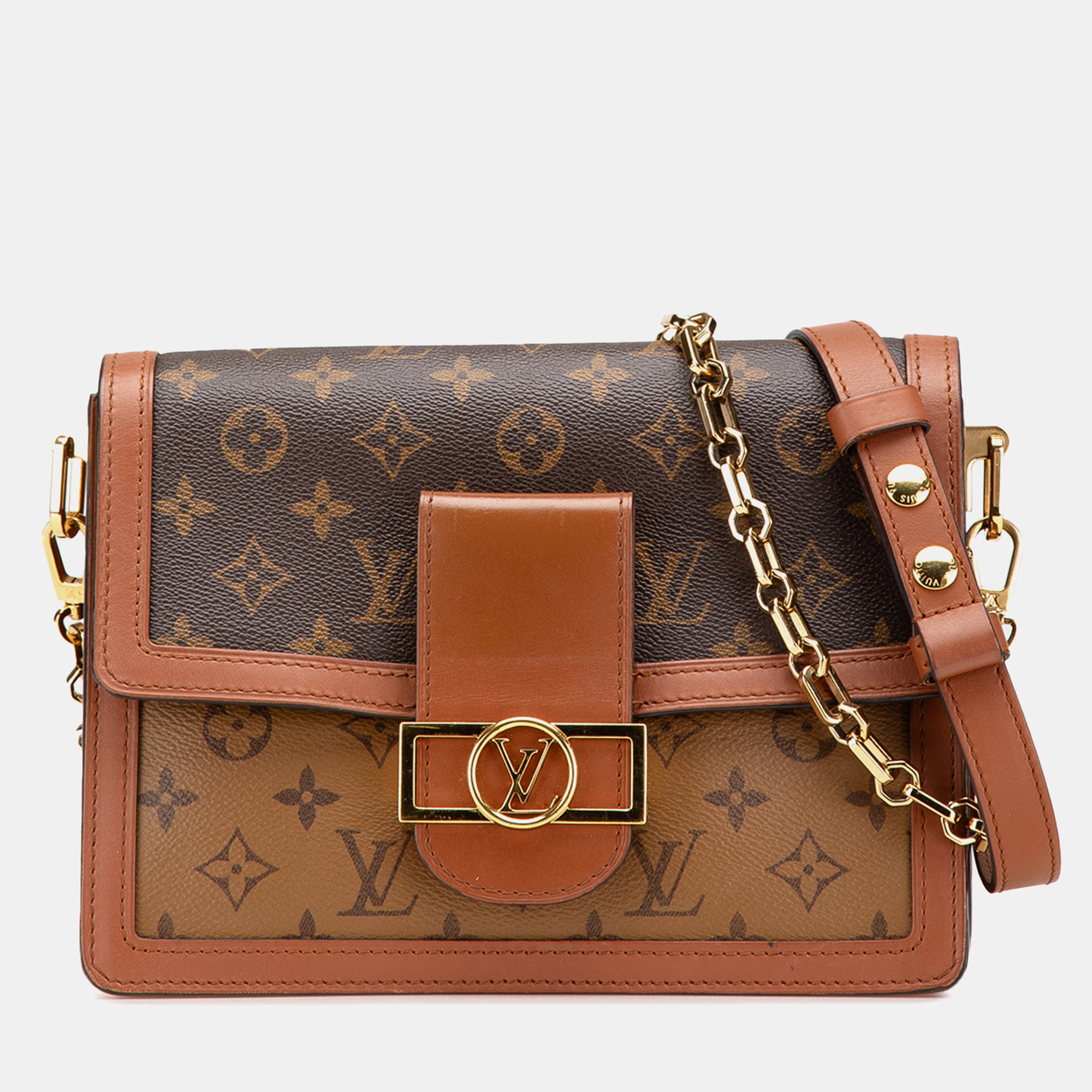 

Louis Vuitton Brown Monogram Reverse Dauphine MM