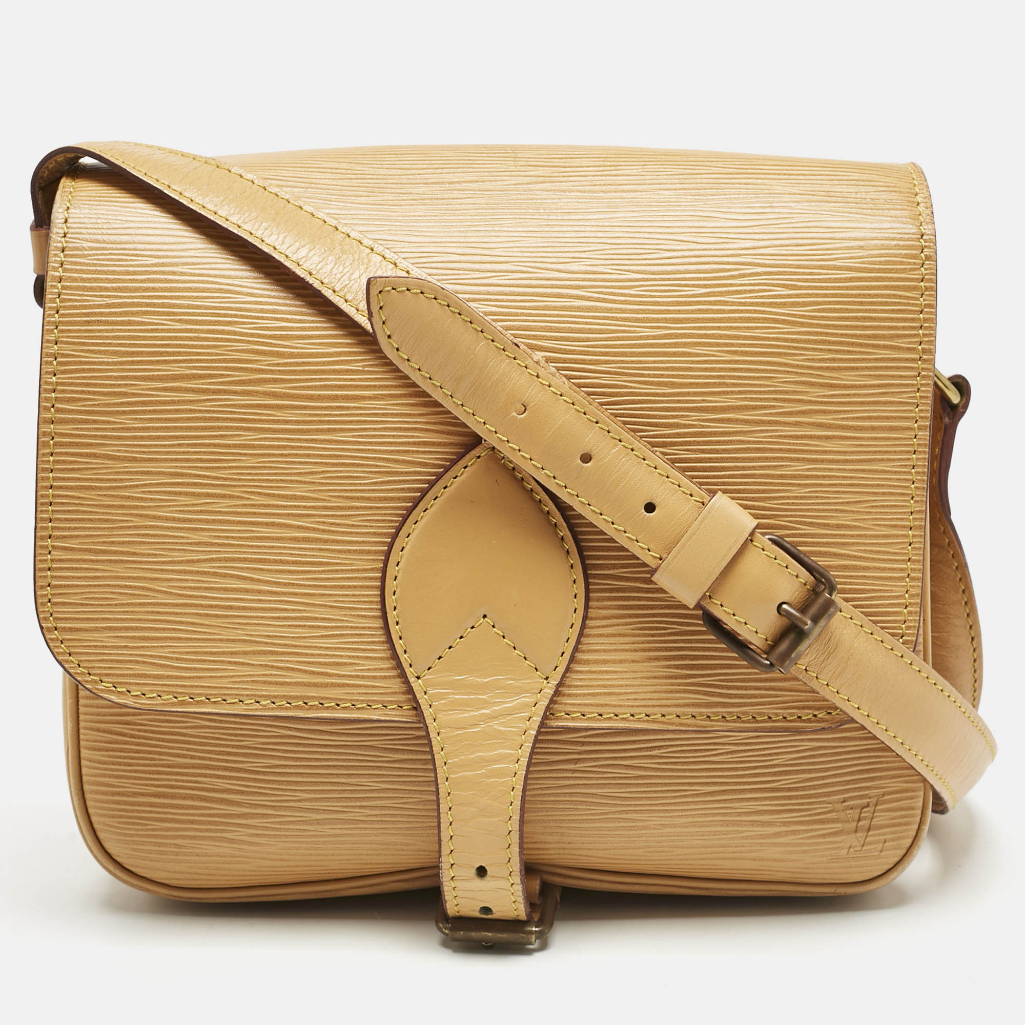 

Louis Vuitton Tan Epi Leather Cartouchiere Bag