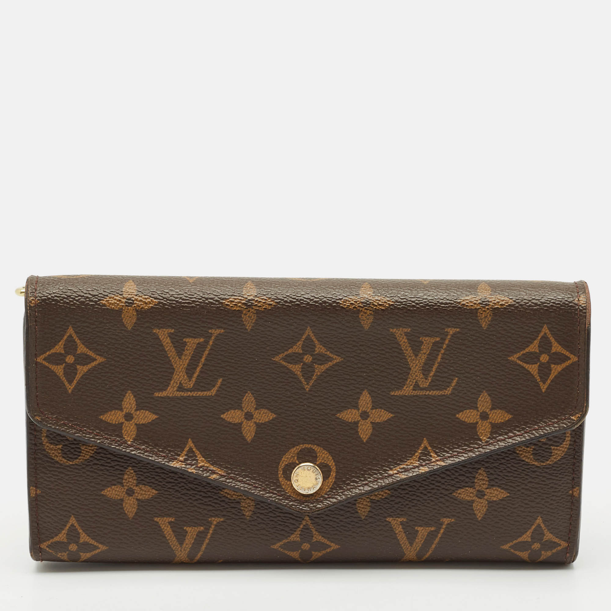 

Louis Vuitton Monogram Canvas Sarah Wallet, Brown
