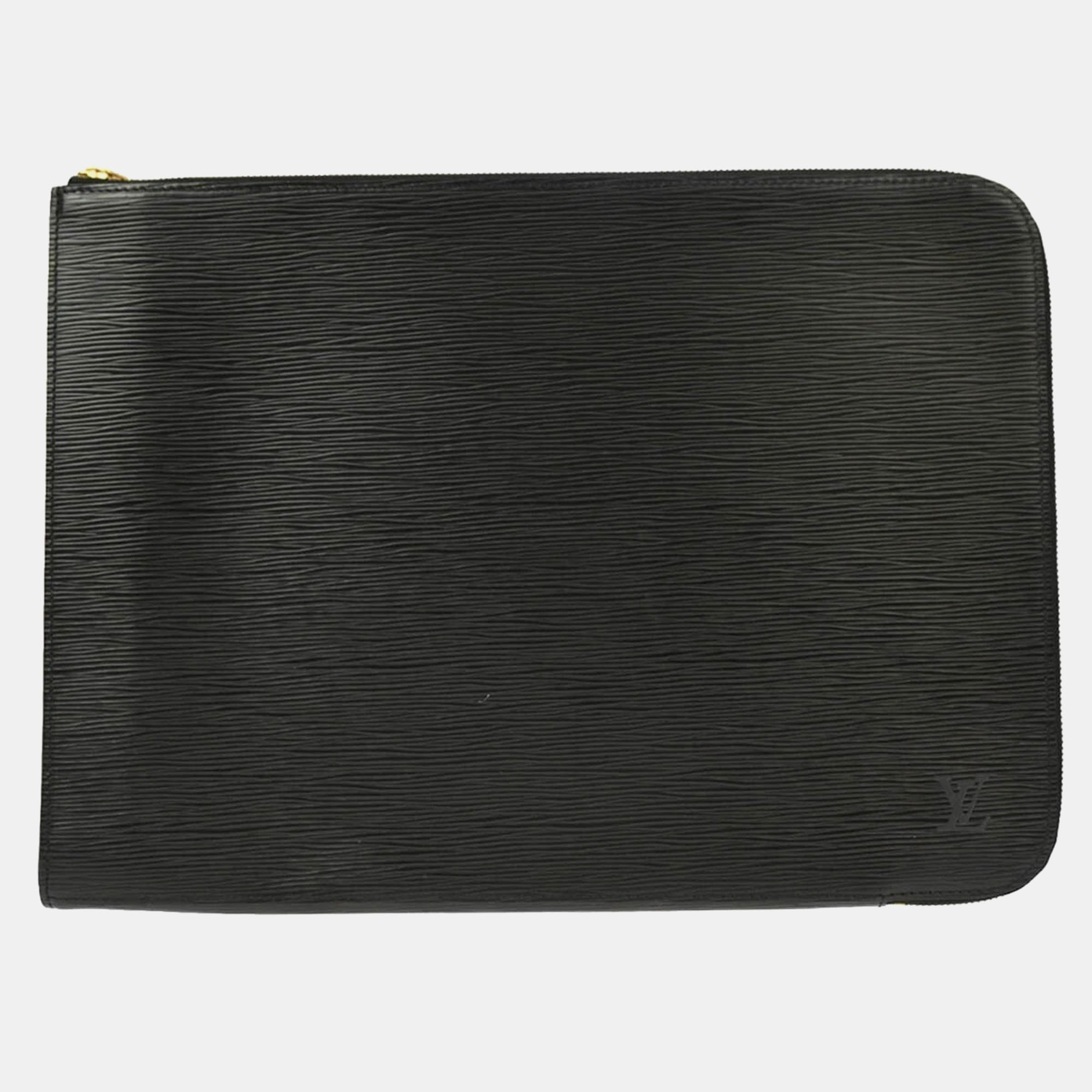 

Louis Vuitton Black Epi Poche Documents 38 Business Bag