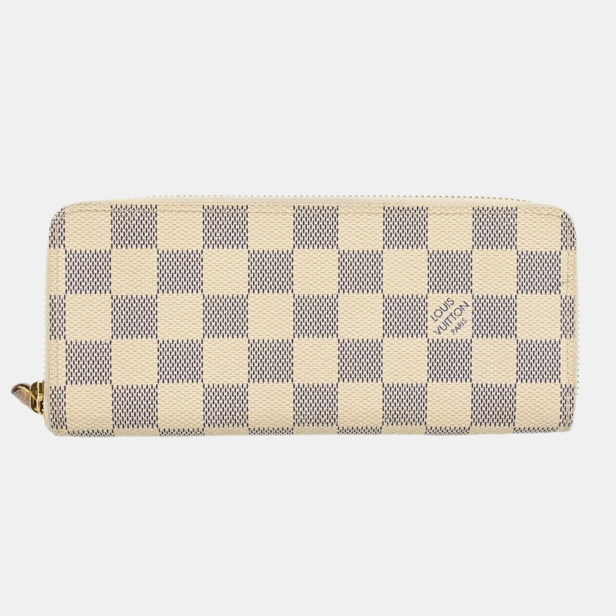

Louis Vuitton Azur Portefeuille Clemence Zippy Wallet, Grey