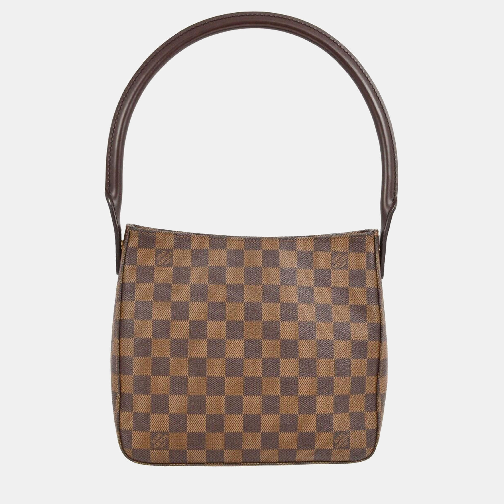 

Louis Vuitton Damier Looping Mm Handbag, Brown
