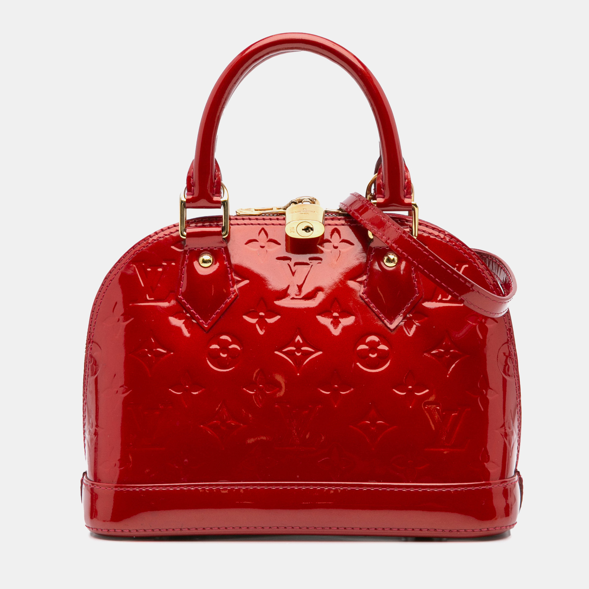 

Louis Vuitton Red Monogram Vernis Alma BB