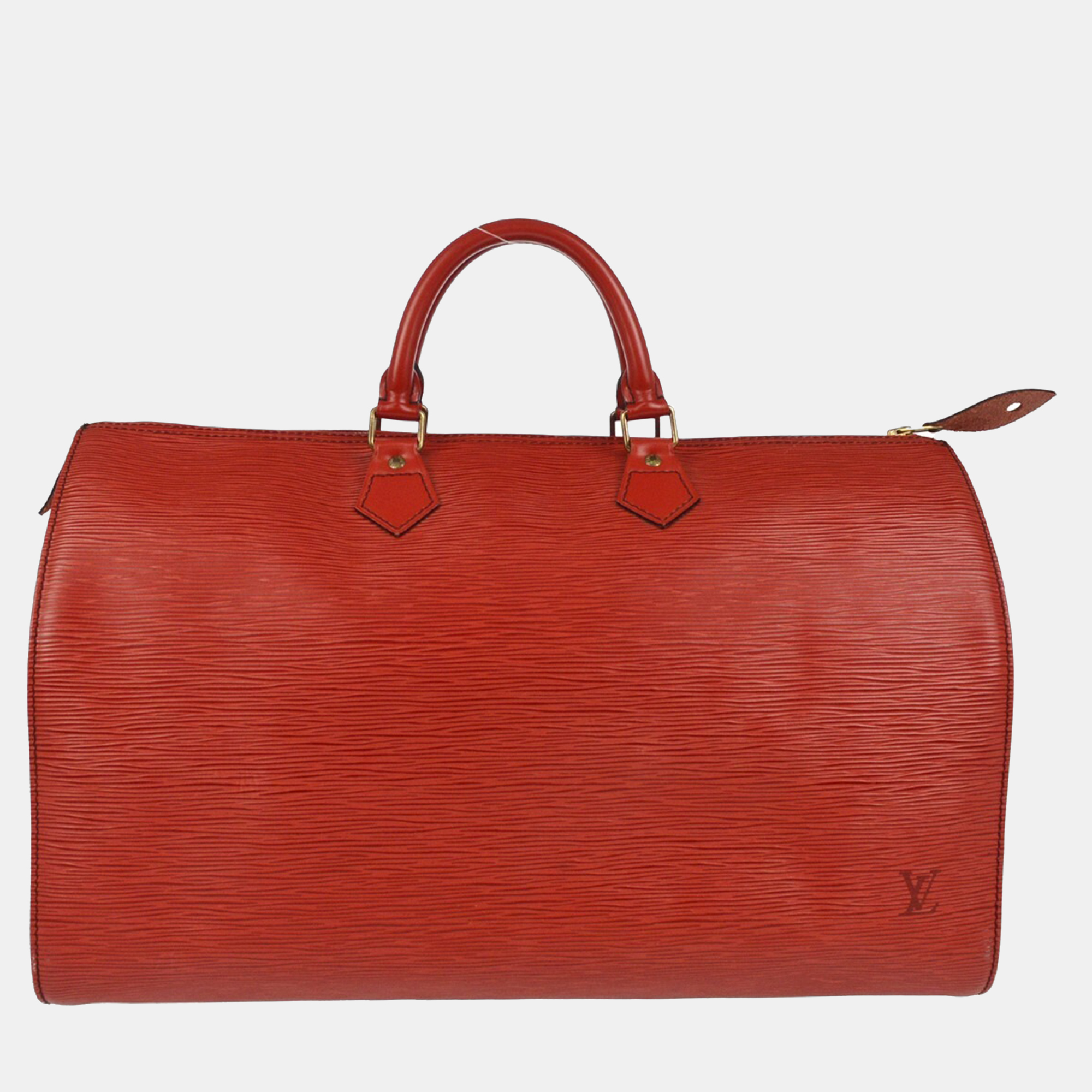

Louis Vuitton Red Epi Speedy 40 Duffle Handbag