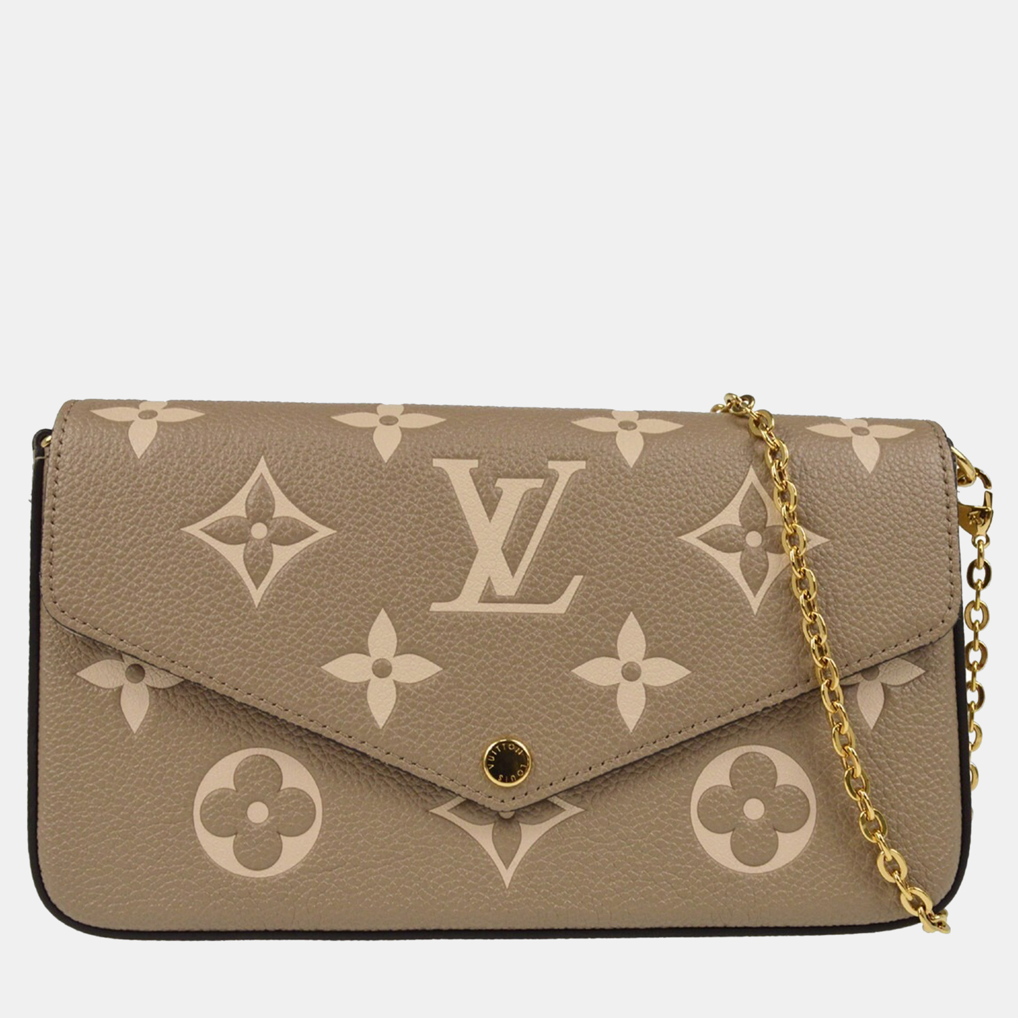 

Louis Vuitton Gray Monogram Empreinte Pochette Felicie, Grey