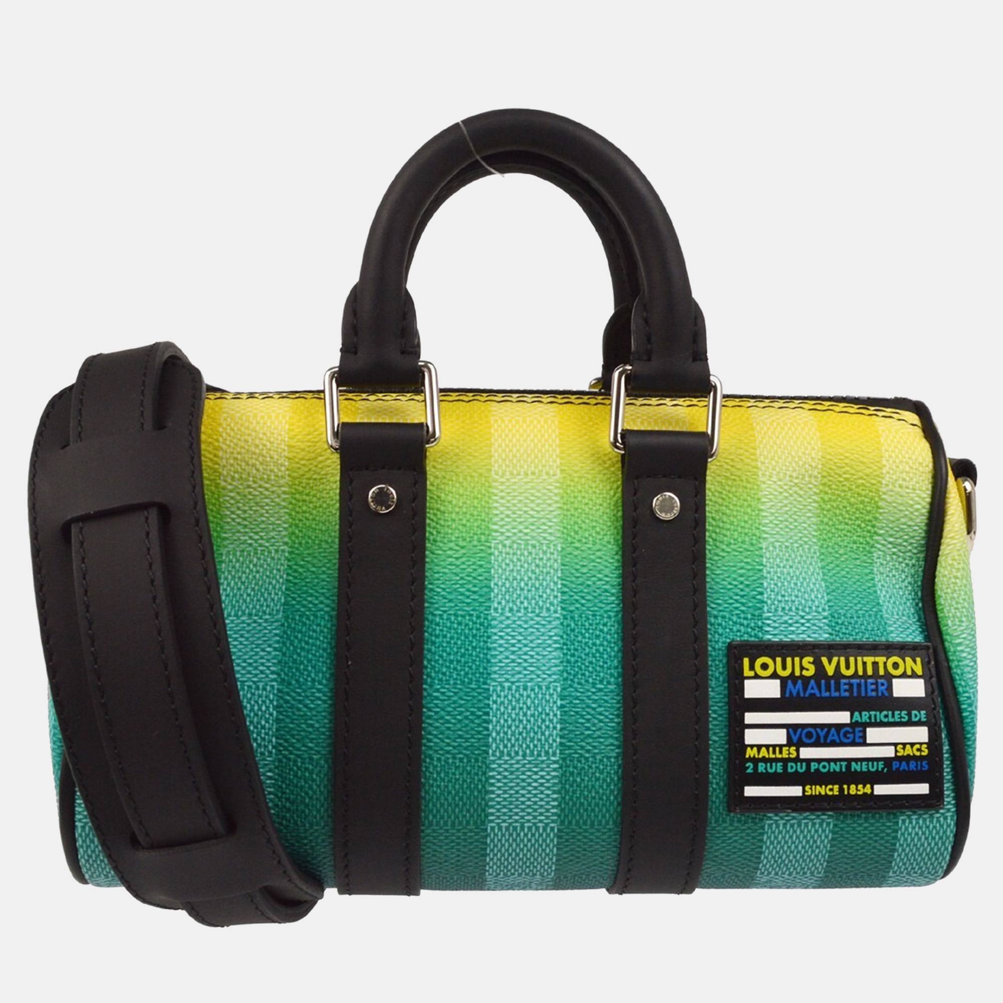 

Louis Vuitton Damier Stripe Keepall  2way Handbag, Multicolor