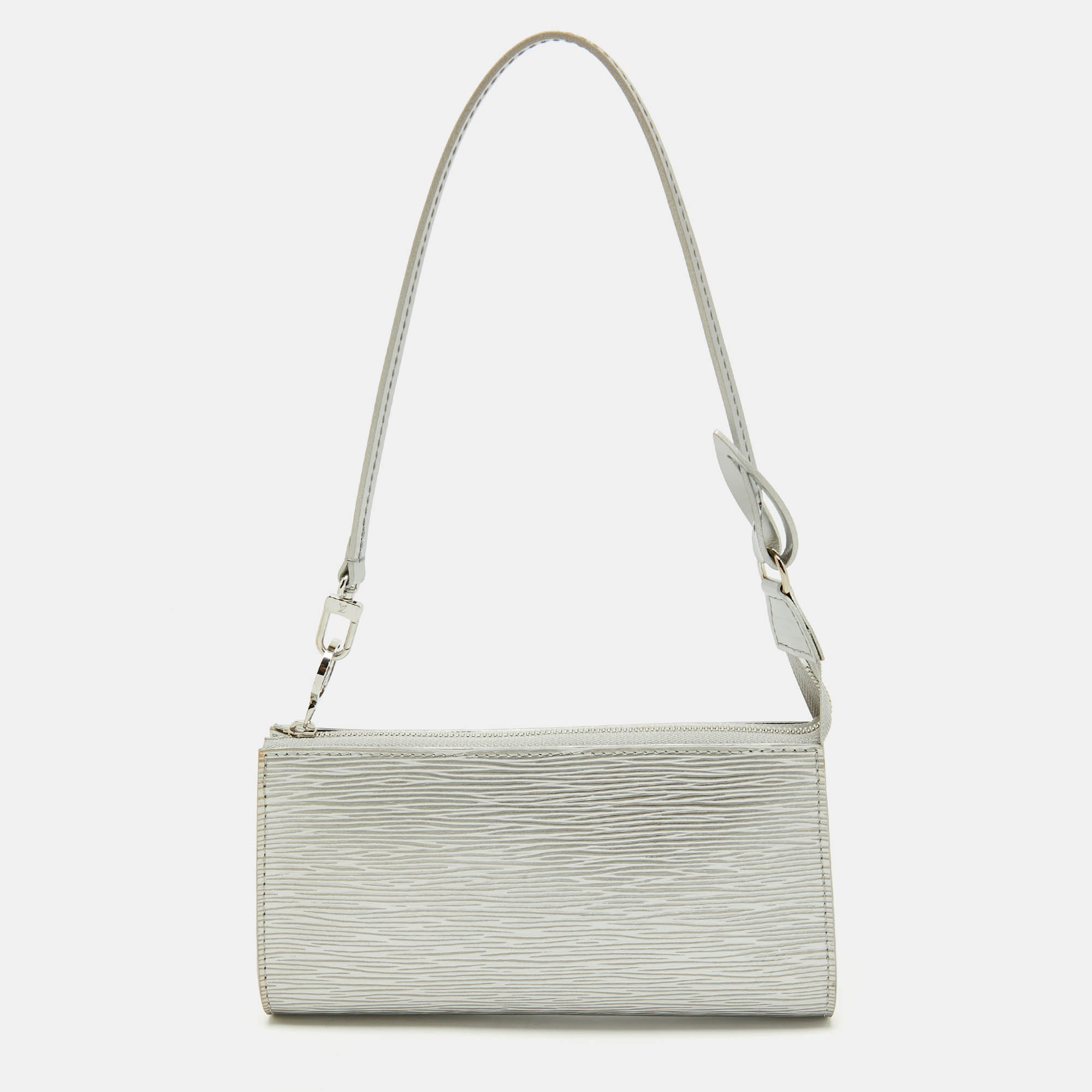 

Louis Vuitton Silver Epi Leather Pochette Accessoires Bag