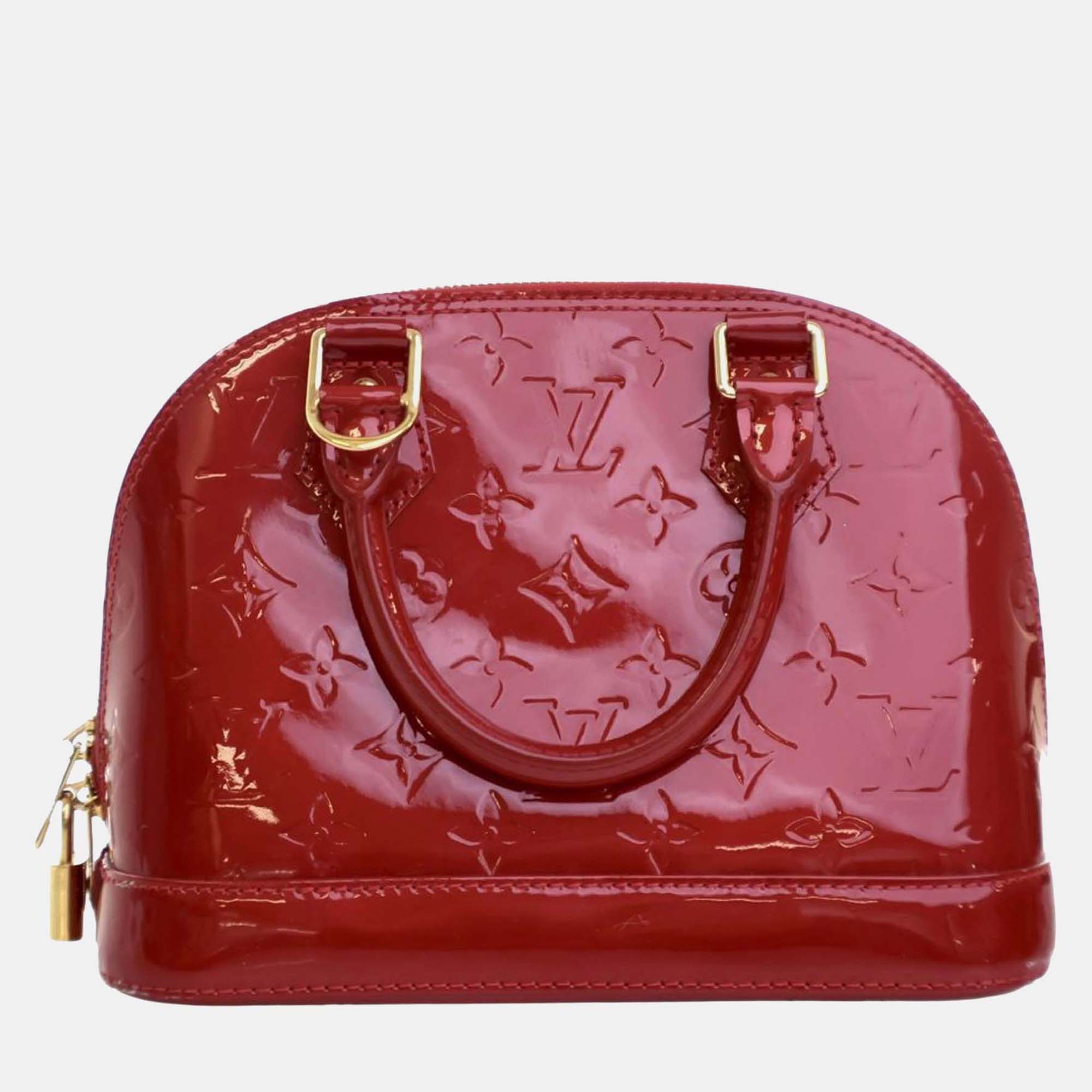 

Louis Vuitton Red Monogram Vernis Alma BB
