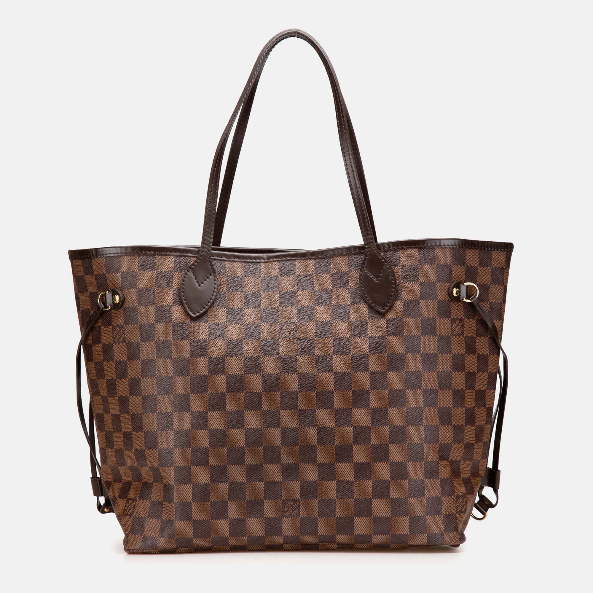 

Louis Vuitton Brown Damier Ebene Neverfull MM