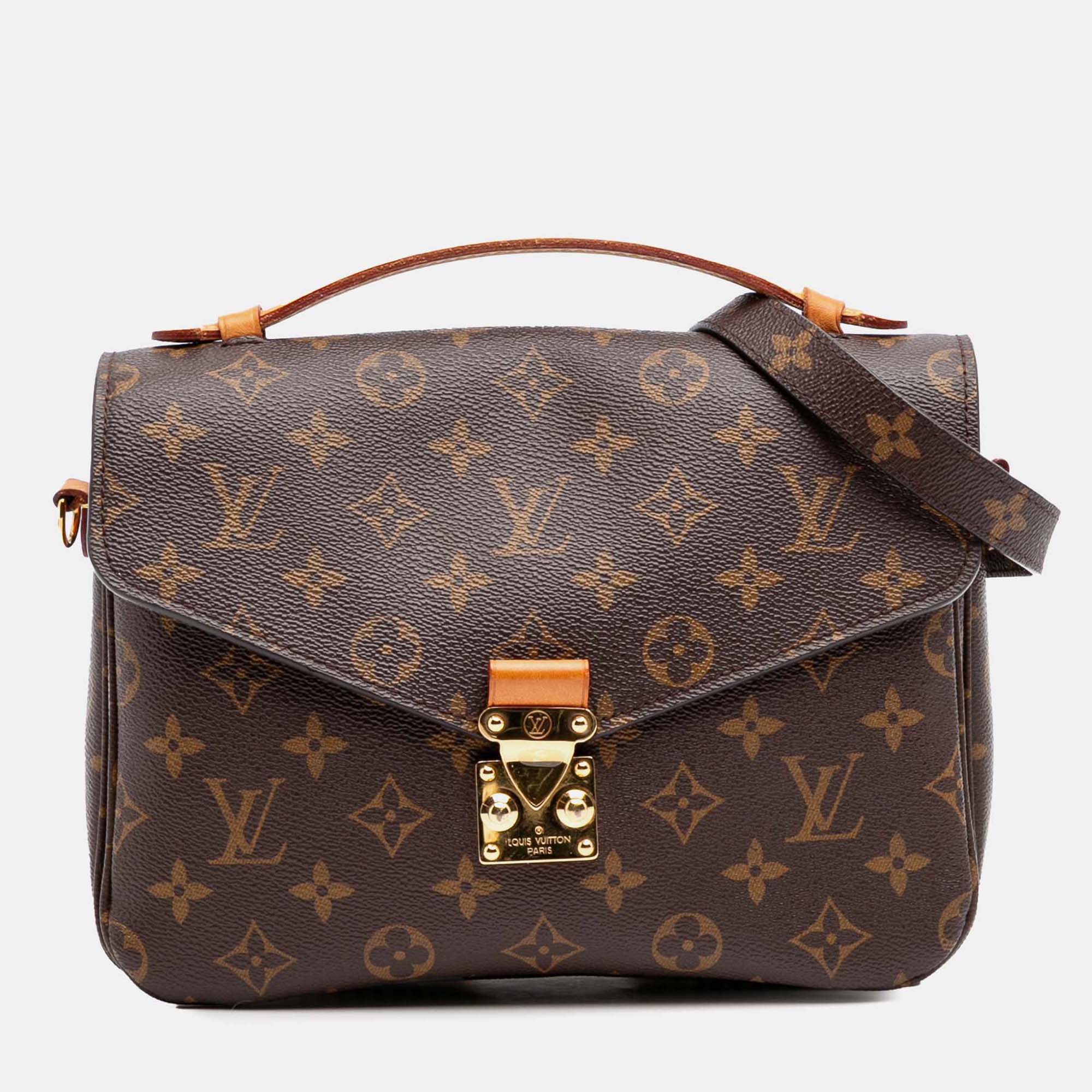

Louis Vuitton Brown Monogram Pochette Metis