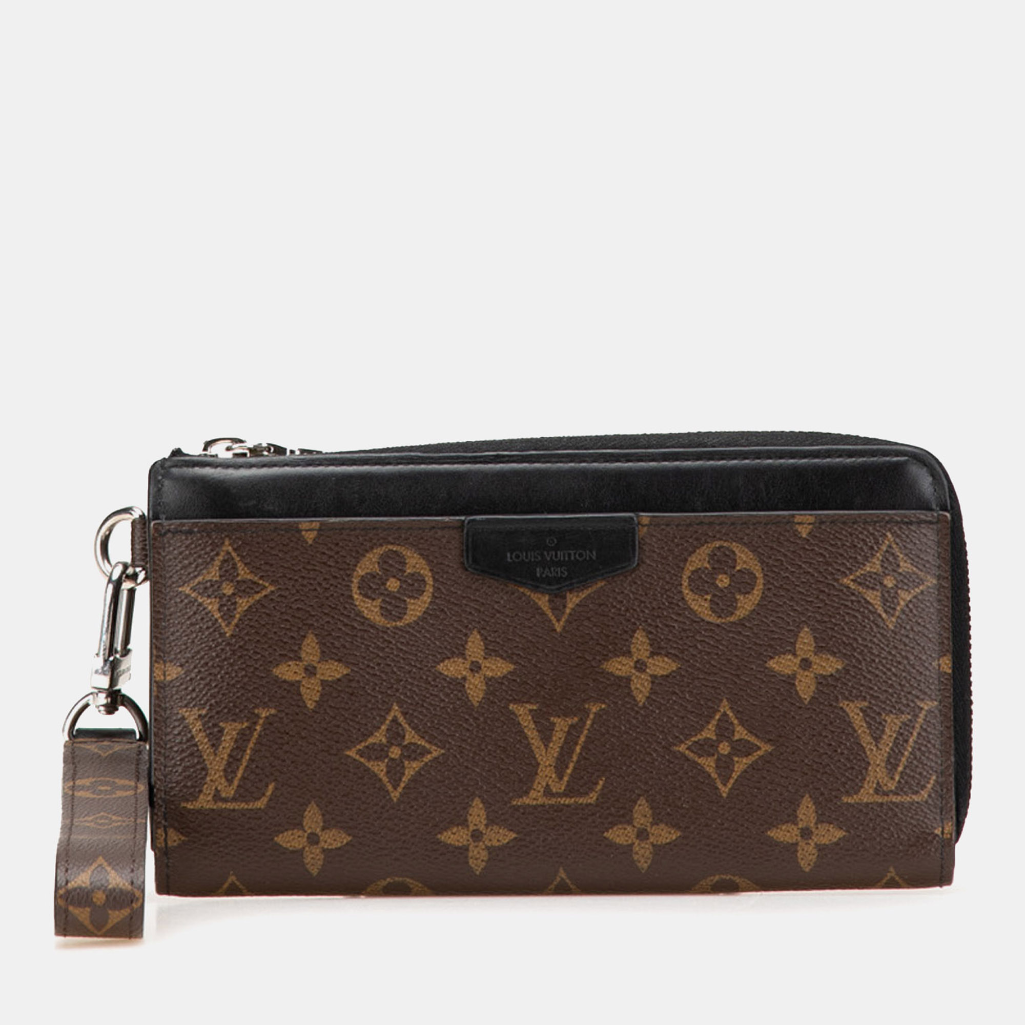 

Louis Vuitton Black Brown Monogram Macassar Zippy Dragonne Wallet