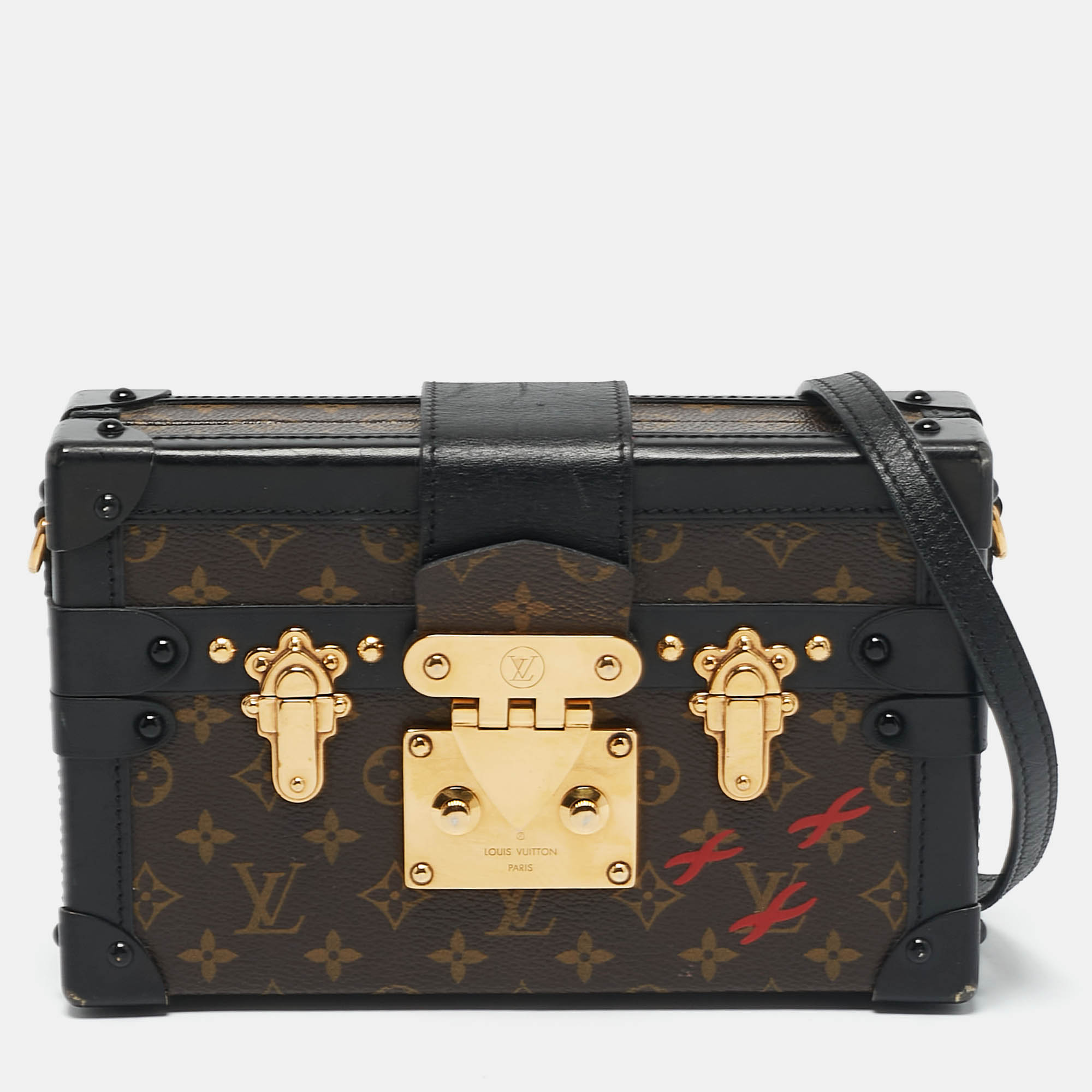 

Louis Vuitton Monogram Canvas Petite Malle Bag, Brown
