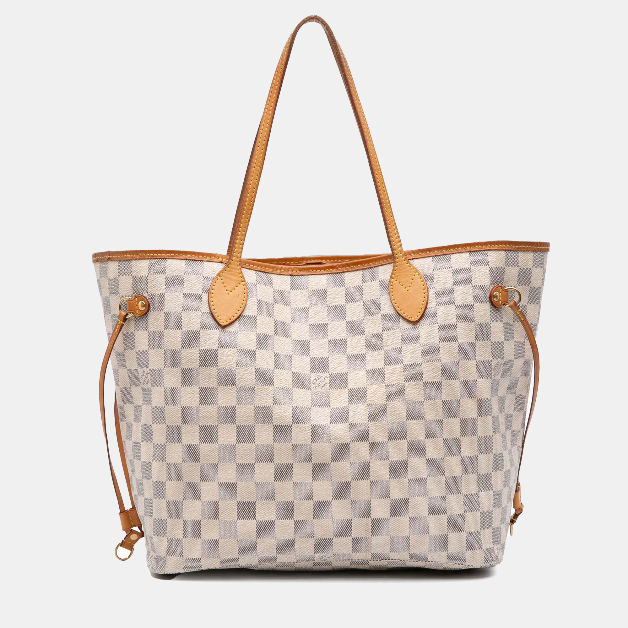 

Louis Vuitton White Damier Azur Neverfull MM
