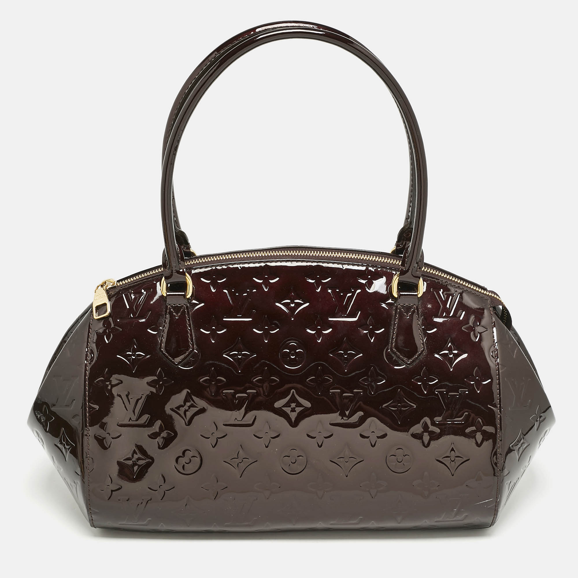 

Louis Vuitton Amarante Monogram Vernis Sherwood GM Bag, Burgundy