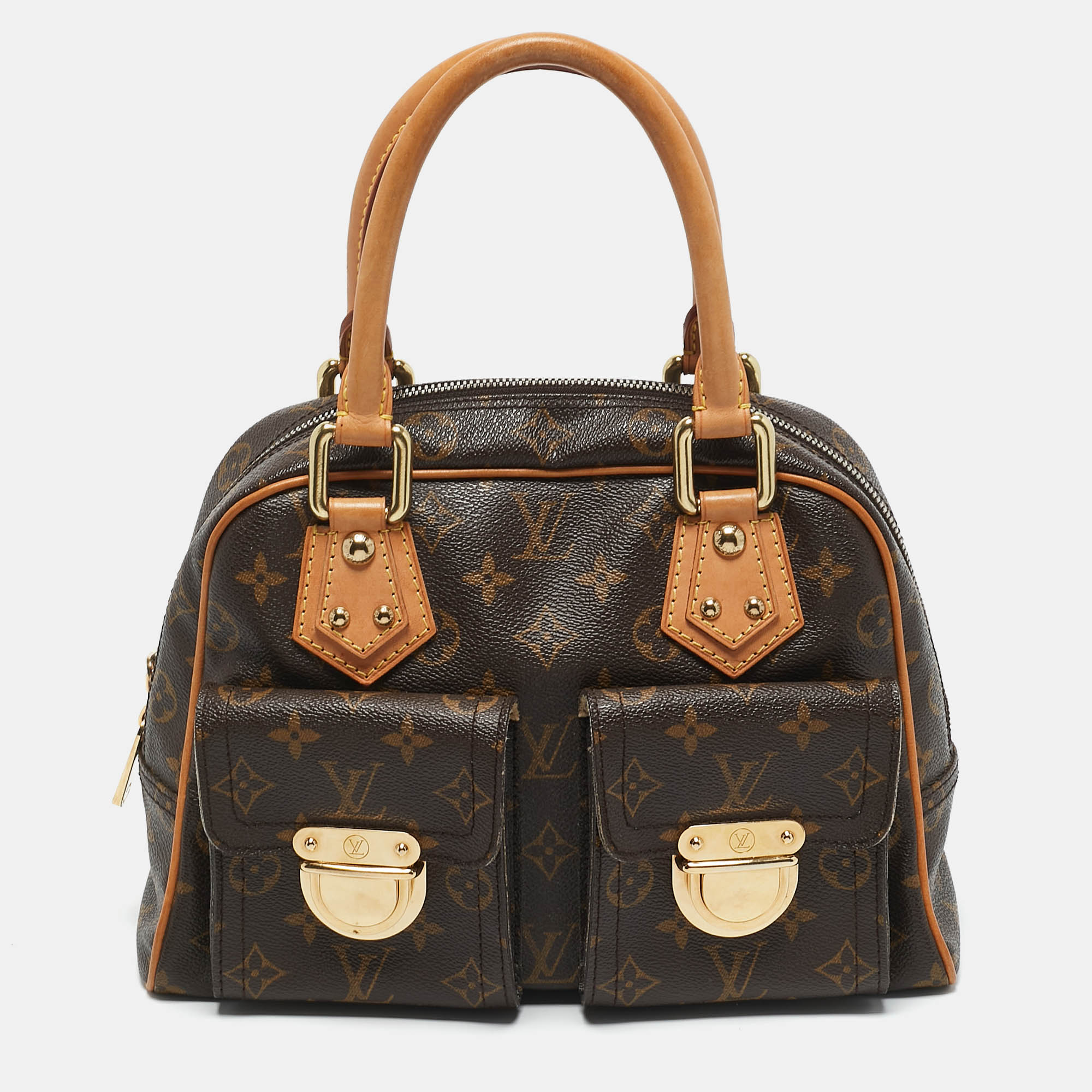 

Louis Vuitton Monogram Canvas Manhattan PM Bag, Brown