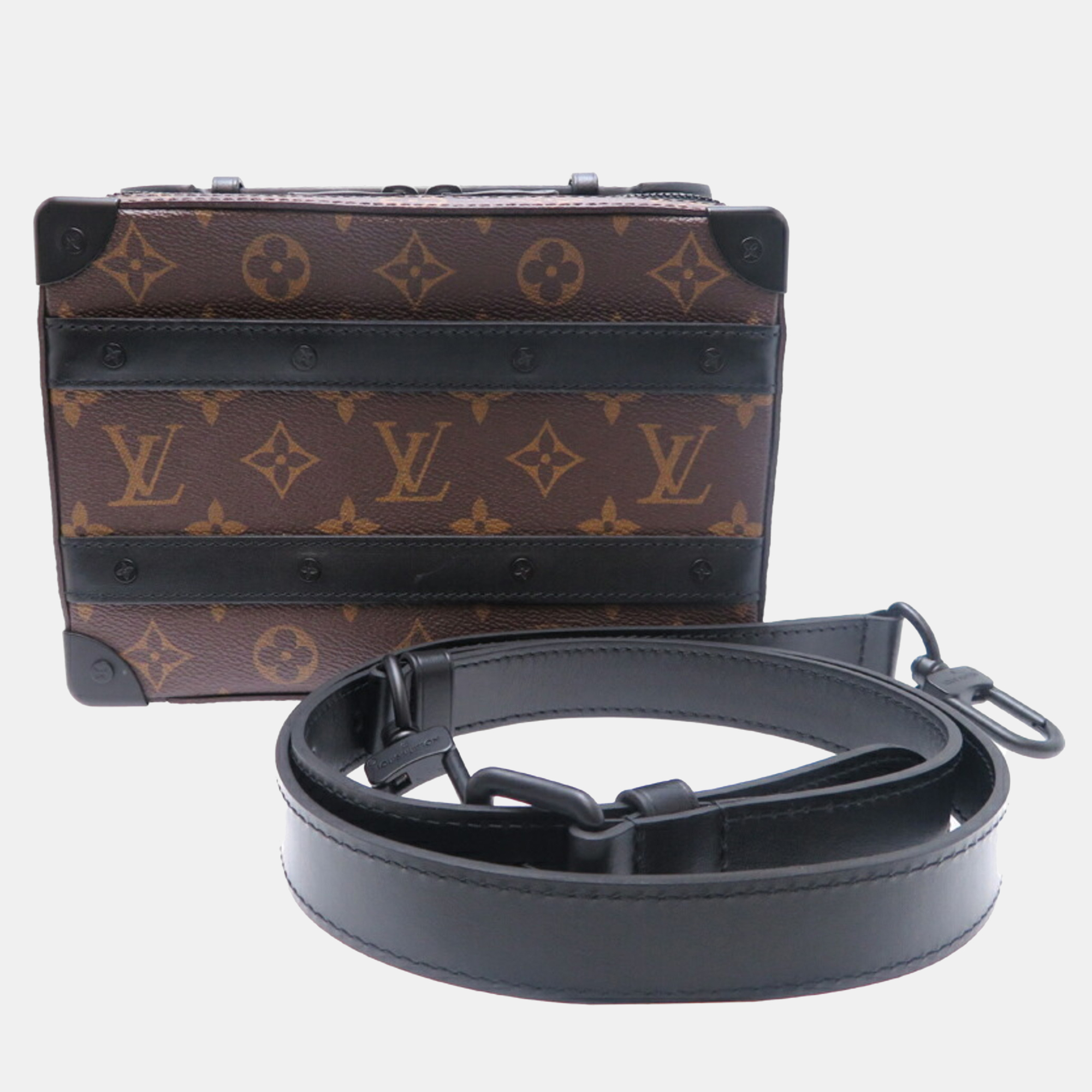 

Louis Vuitton Handle Soft Trunk Shoulder Bag Monogram Macassar Brown