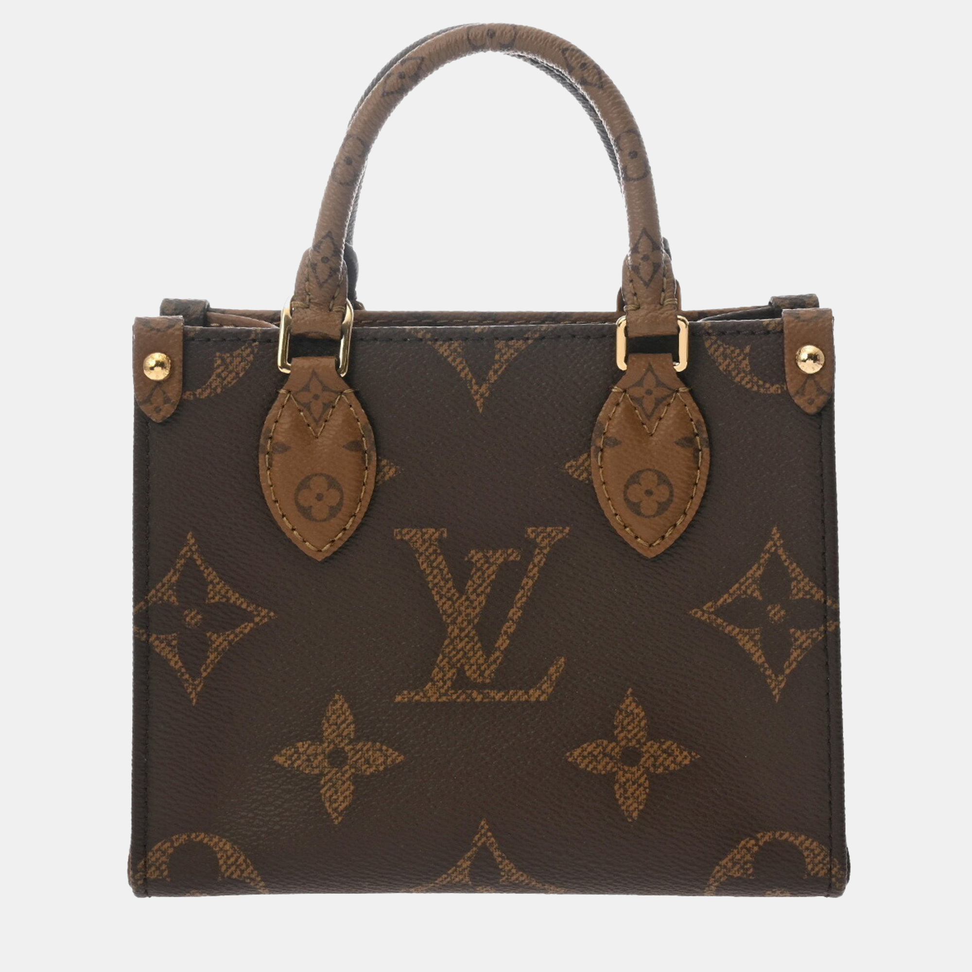 

Louis Vuitton Monogram Reverse On The Go Bb Brown Leather Handbag