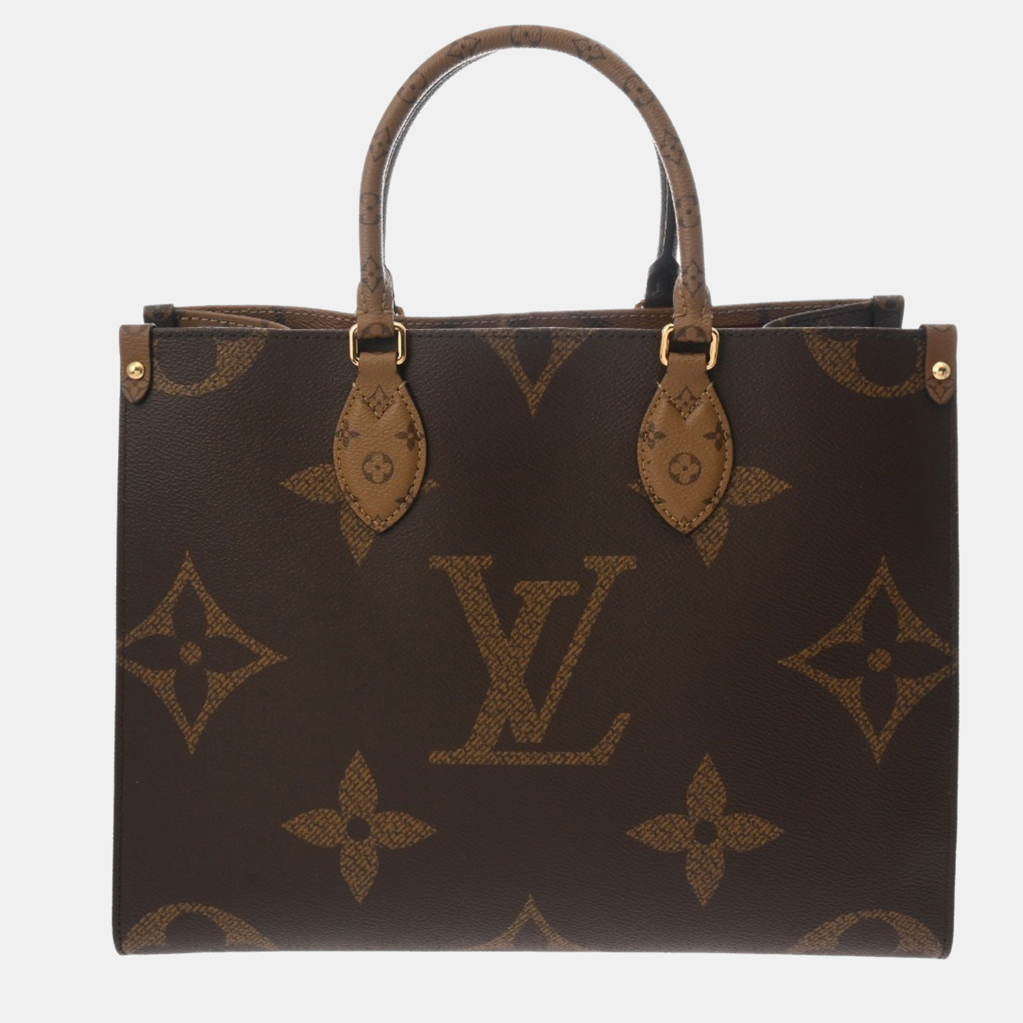 

Louis Vuitton Monogram Reverse On The Go Mm Brown Canvas Handbag